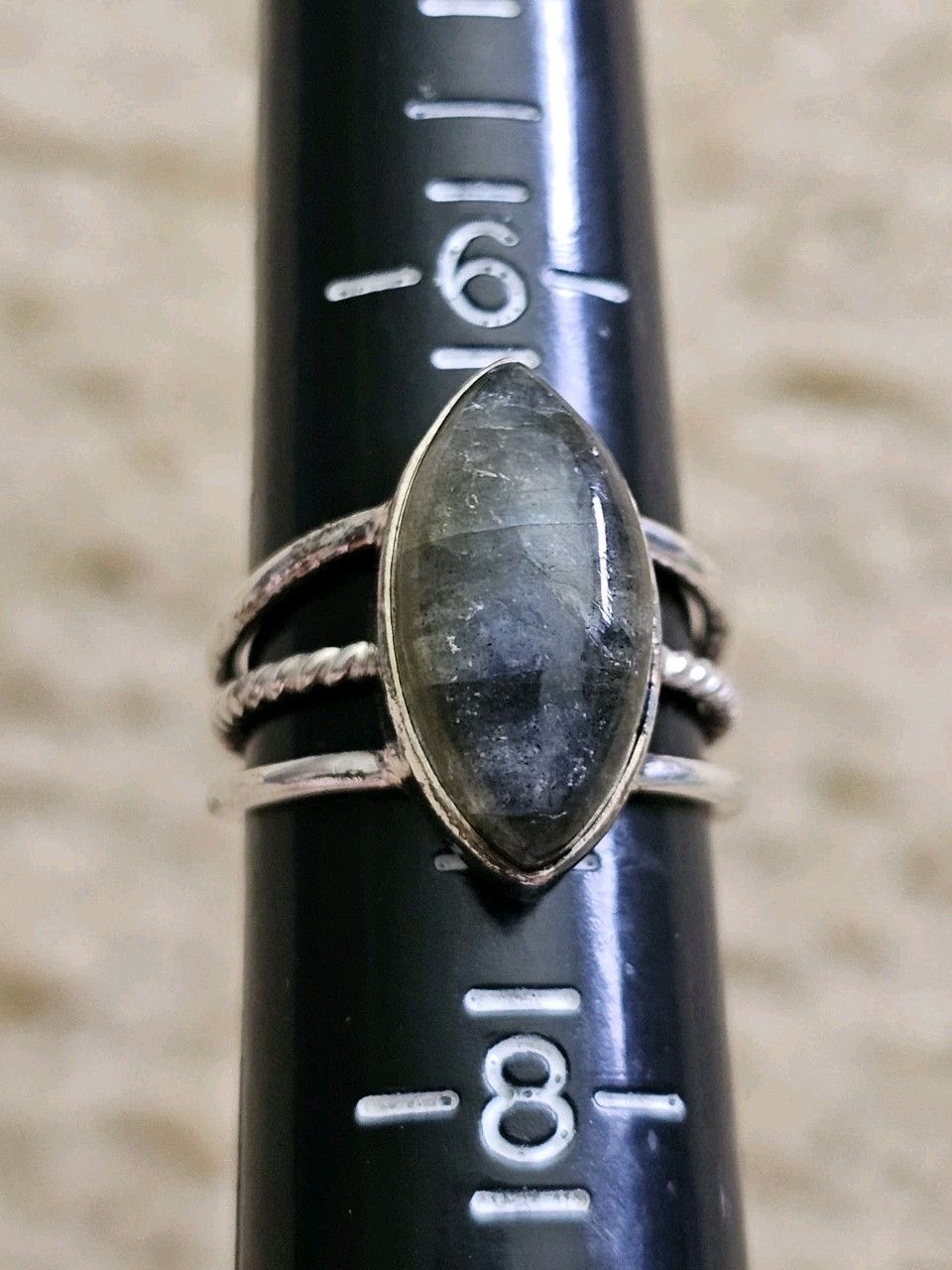 Sterling Silver Labradorite Ring, Size 7, Crystals & Stones, Mineral Specimen