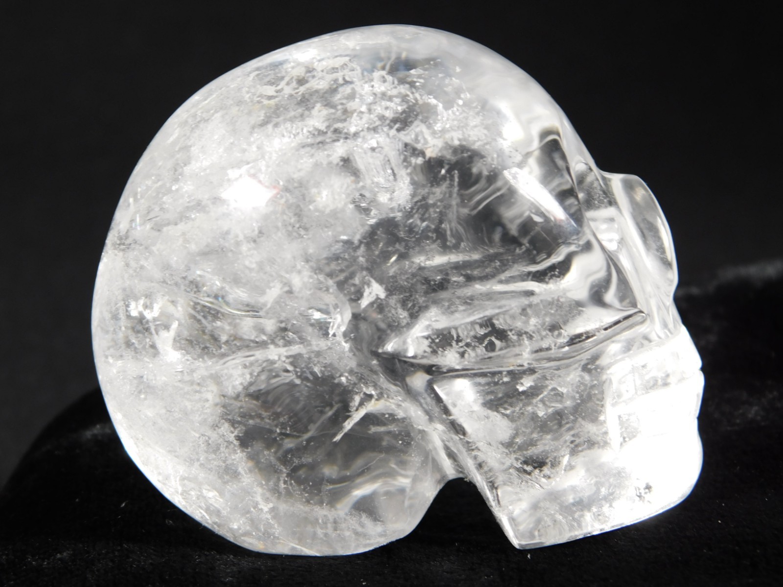 wOw! VERY Translucent Quartz Crystal SKULL Brazil 178gr