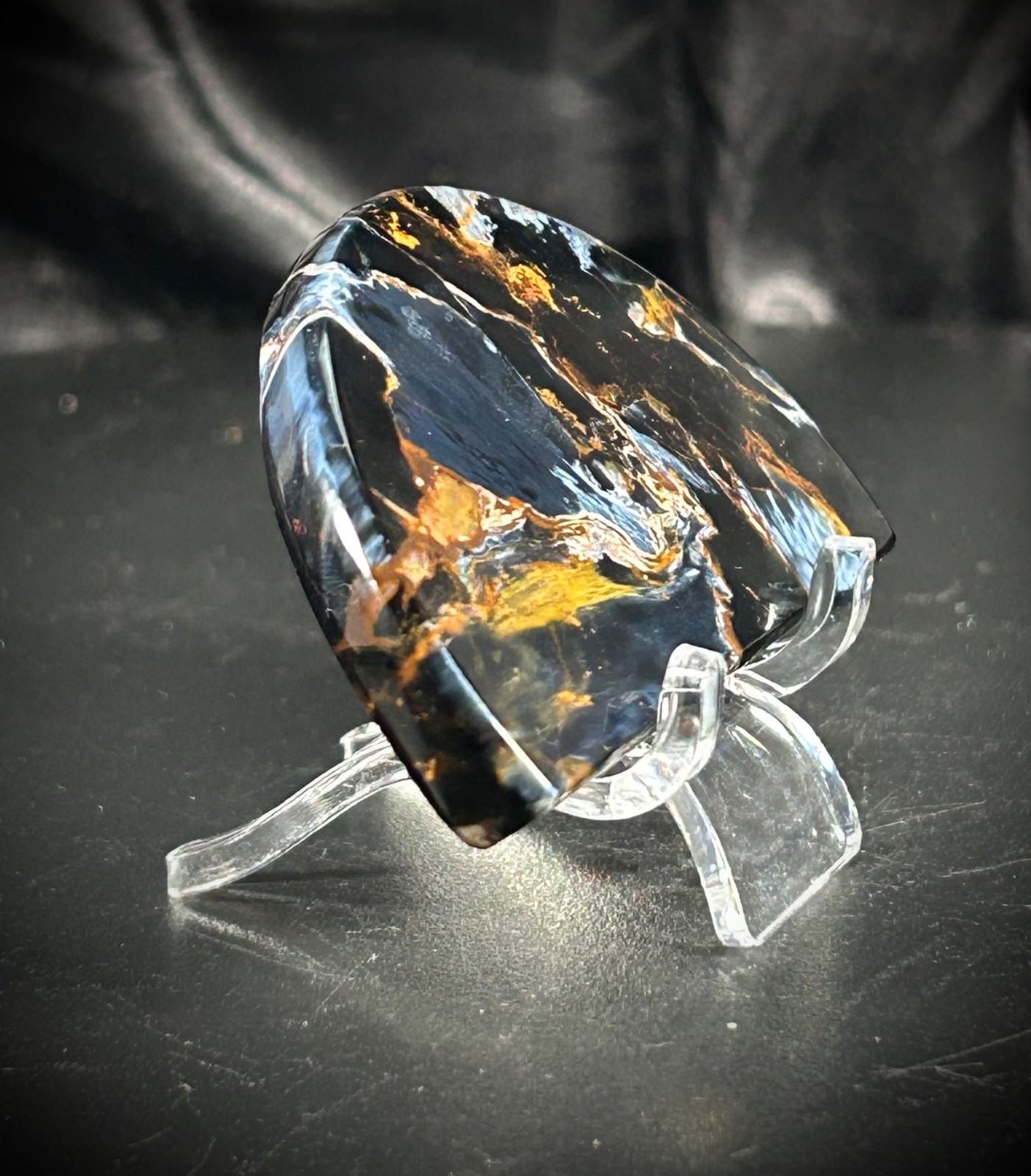 2.37″ Flashy Pietersite Slab With Acrylic Stand 1.1oz (31 grams)
