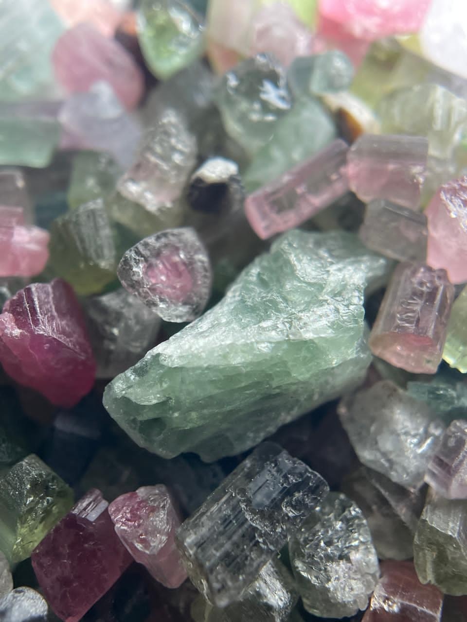 1430- Carats Natural multi colour Tourmaline Crystals Lot from Afghanistan