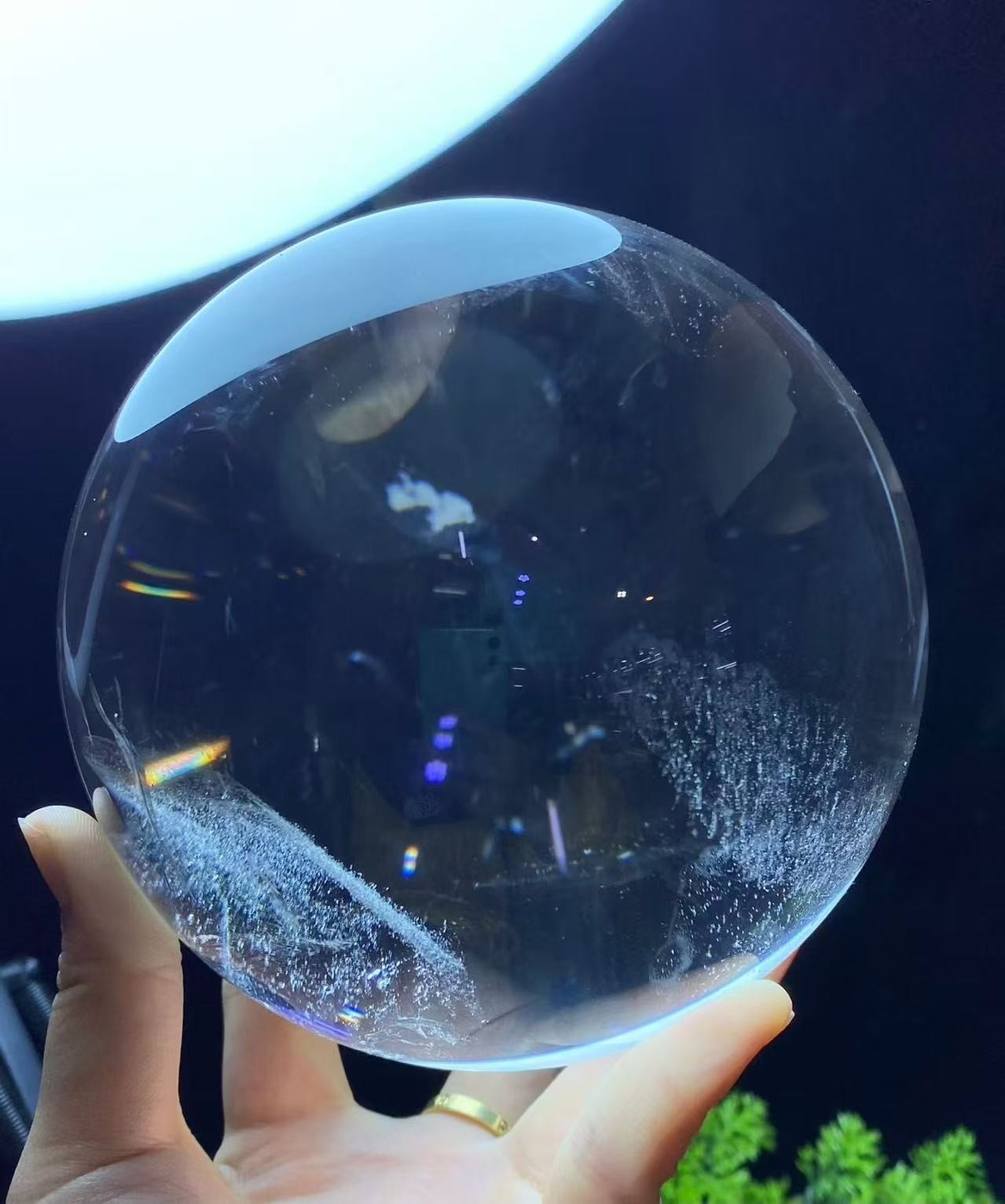 7.0LB AAAA Top Natural Clear Quartz Sphere Carved Crystal Ball Reiki Gem 132mm