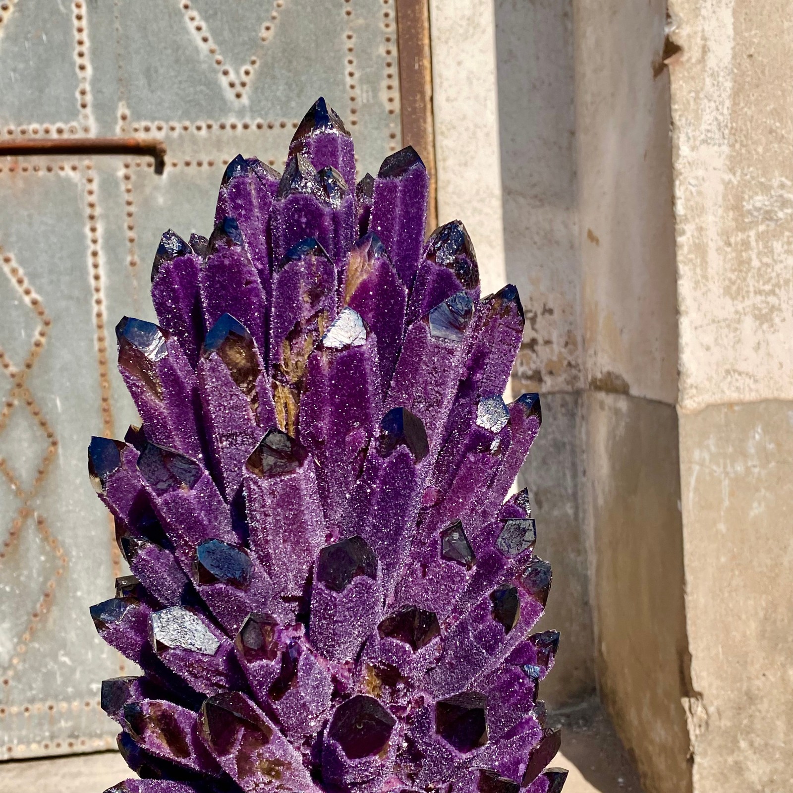 24.8LB New Find purple PhantomQuartz Crystal Cluster MineralSpecimen