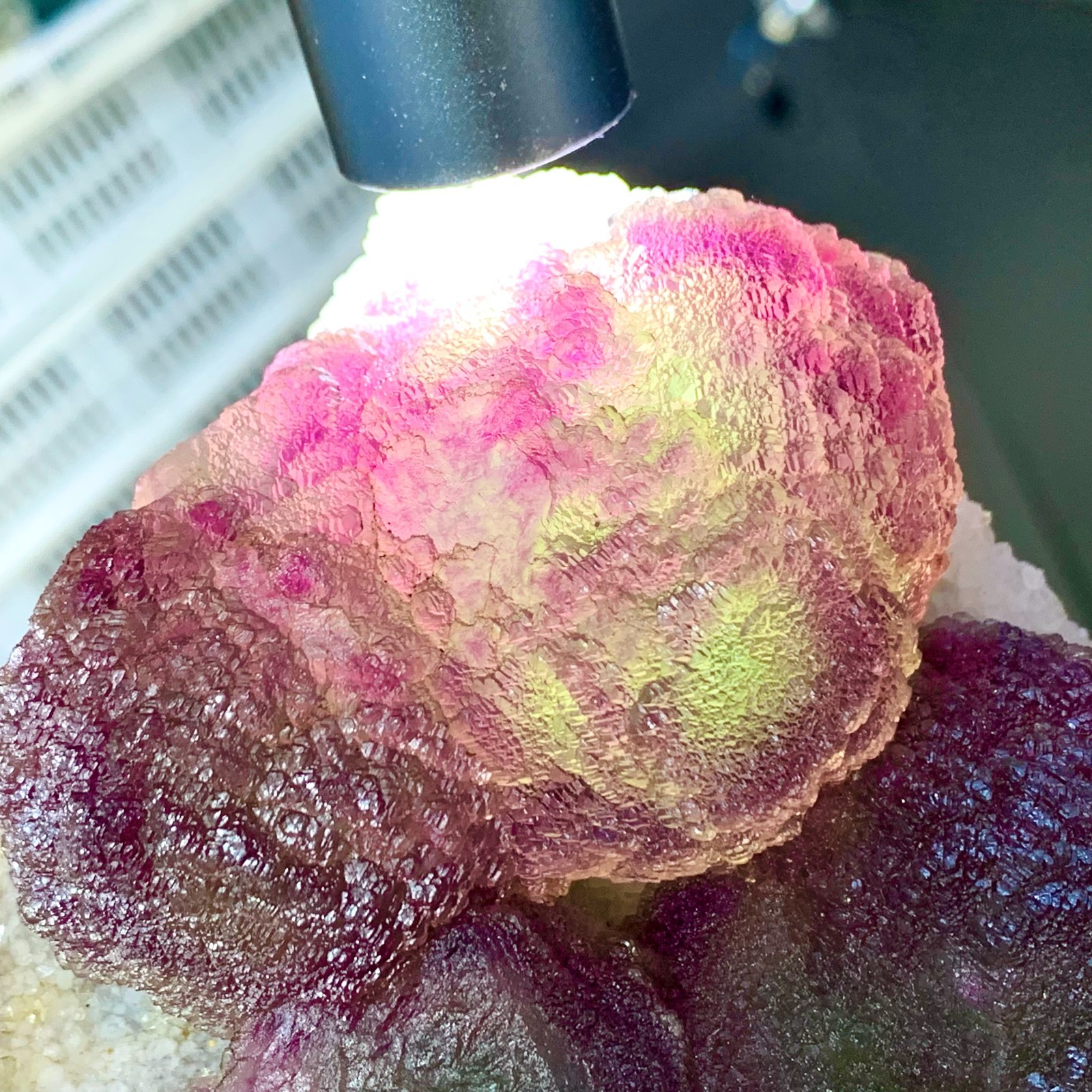 105G Rare transparent purple cubic fluorite mineral crystal sample/China