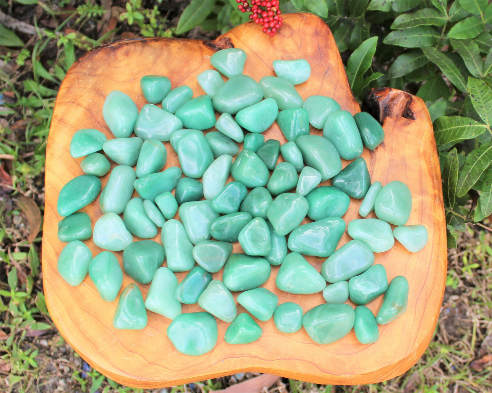 5 Green Aventurine Tumbled Stone: Crystal Healing Reiki Gemstone