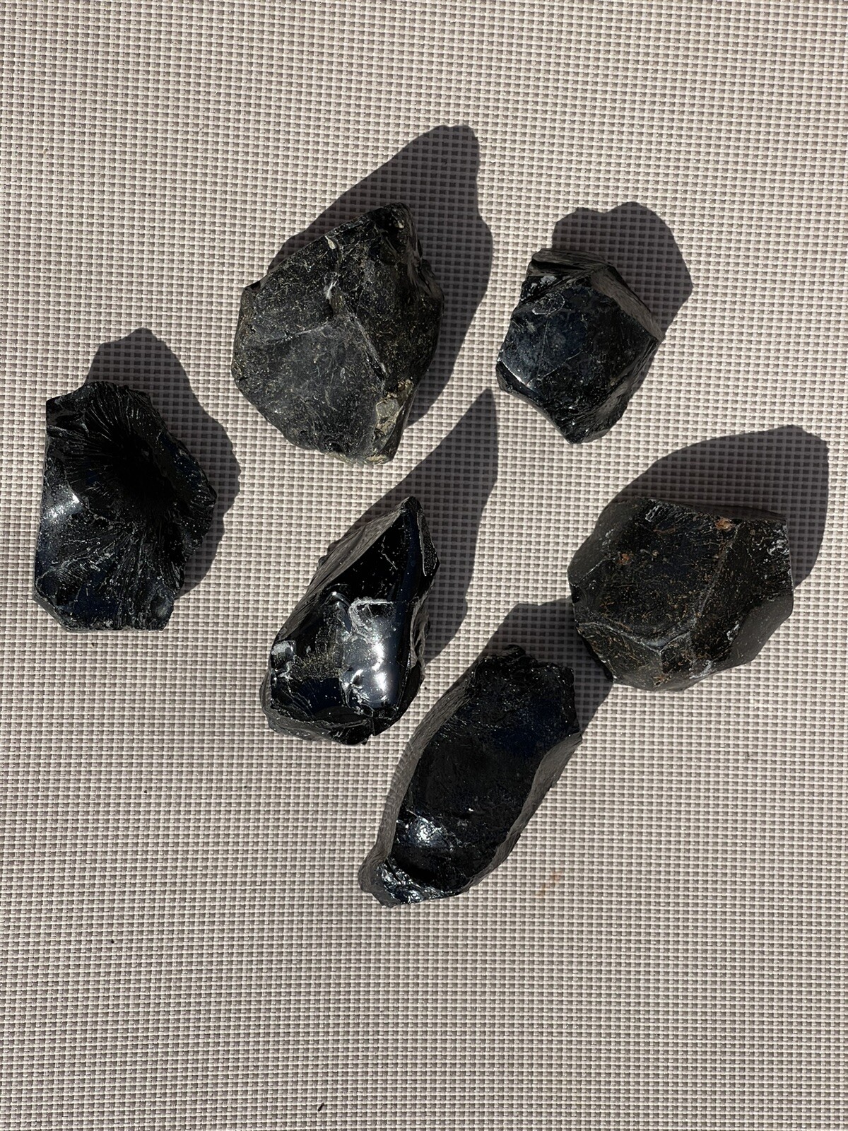1x Rough/Raw Black Natural Obsidian Healing Stone Unpolished 50g-100g