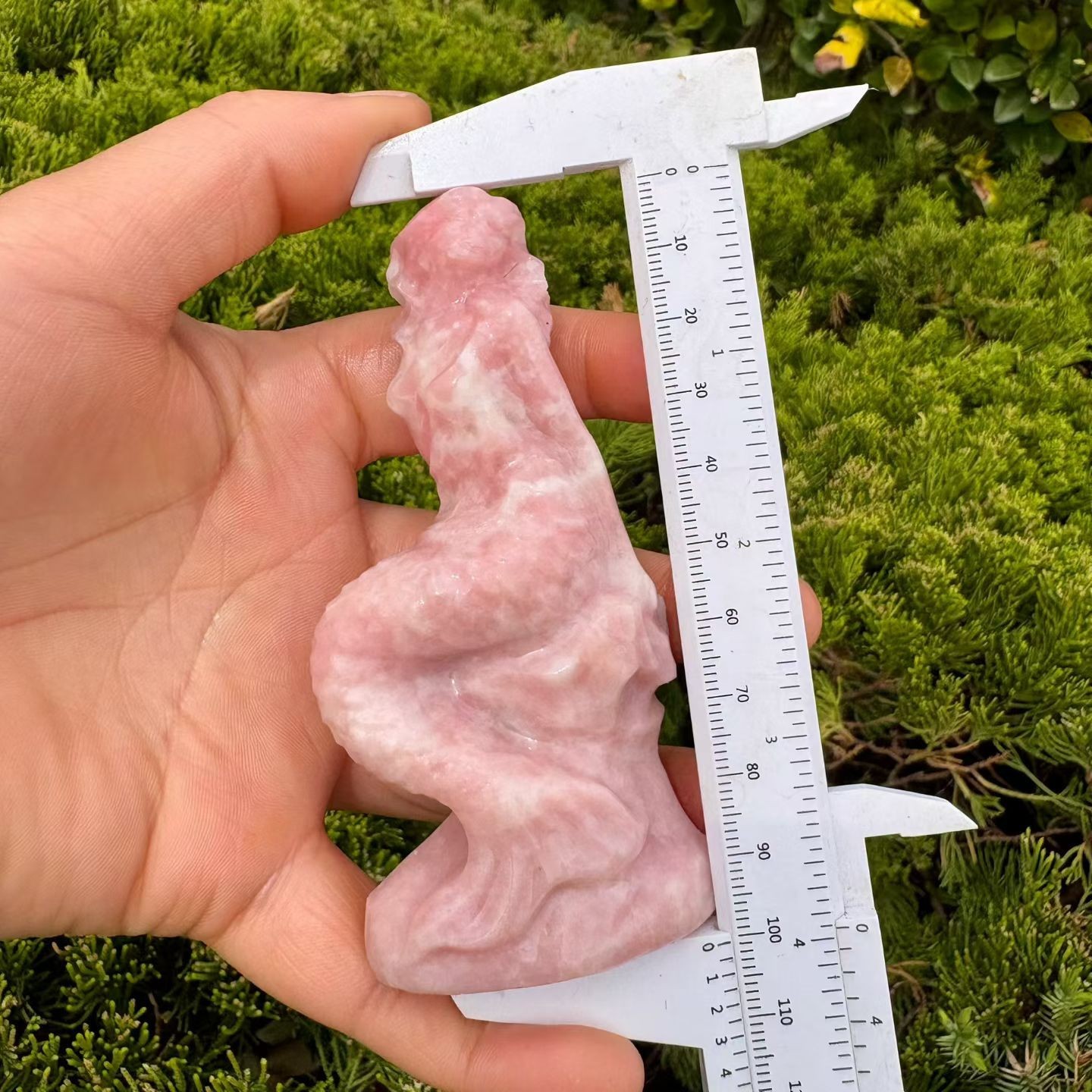 1pc Natural Pink Opal mermaid skull Carved Quartz Crystal reiki healing gift