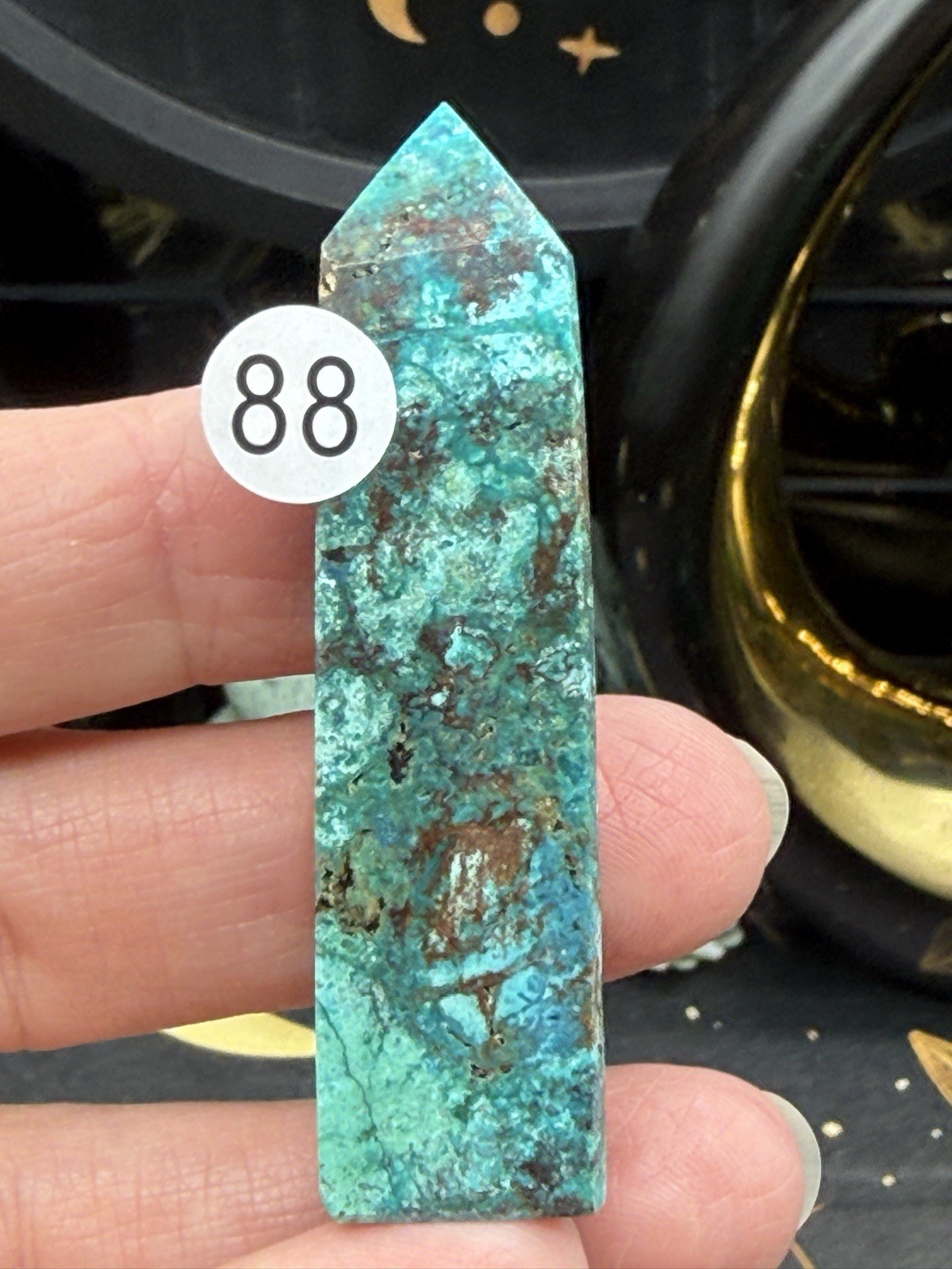 Natural Chrysocolla Small/mini Points Some hematite malachite Free shipping