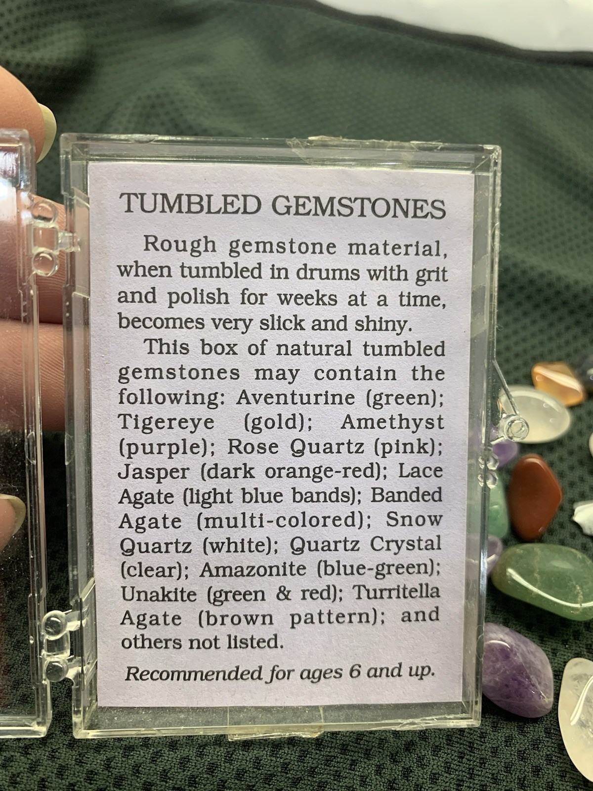 Lot of 53 Tumbled Gemstones Mixed Rocks Stones Jewelry Making
