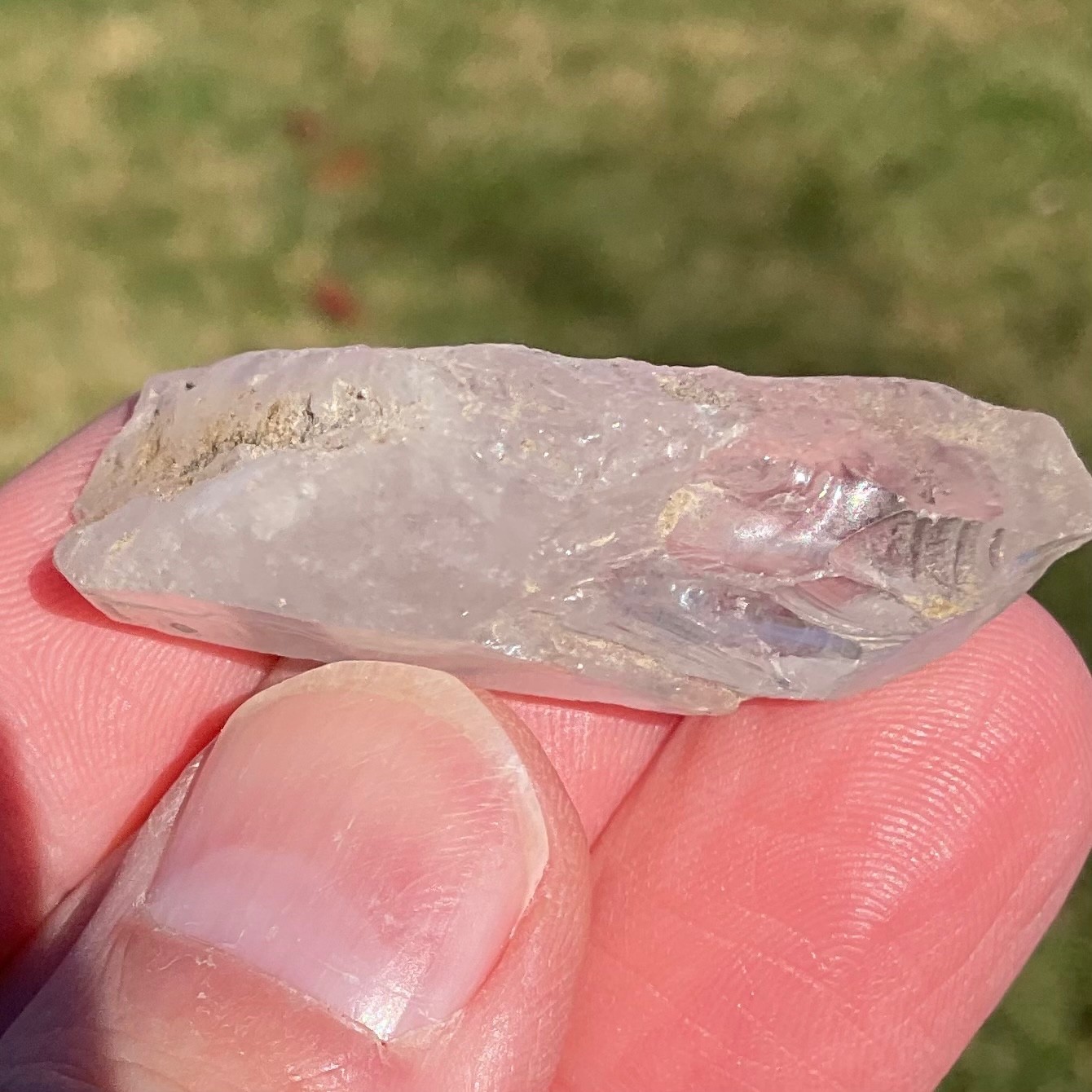 Etched Quartz Crystal Phantom Specimen 16g Natural Lightning Strike Look