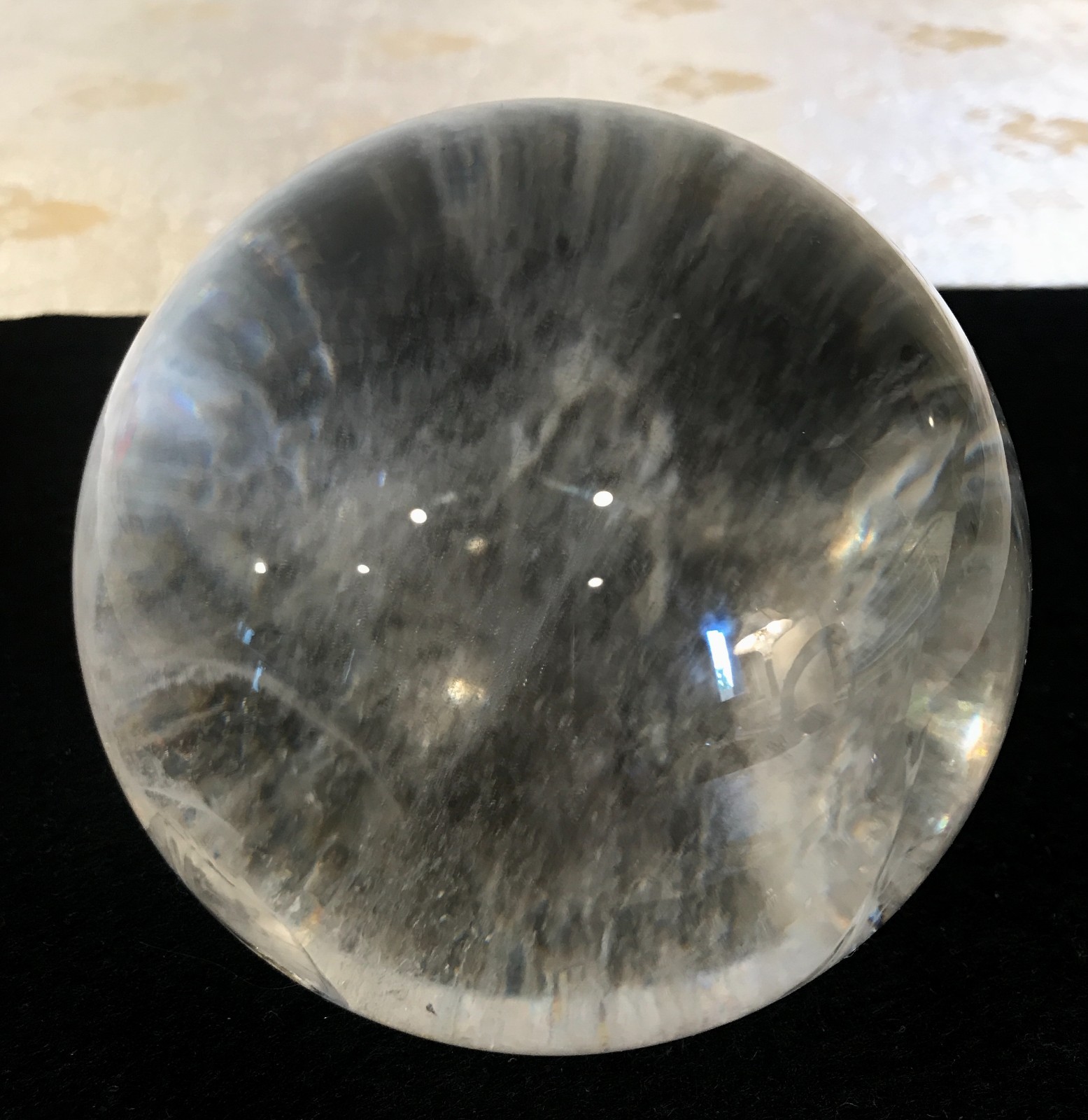 Clear Polished Crystal Globe – Diameter 4″ inches