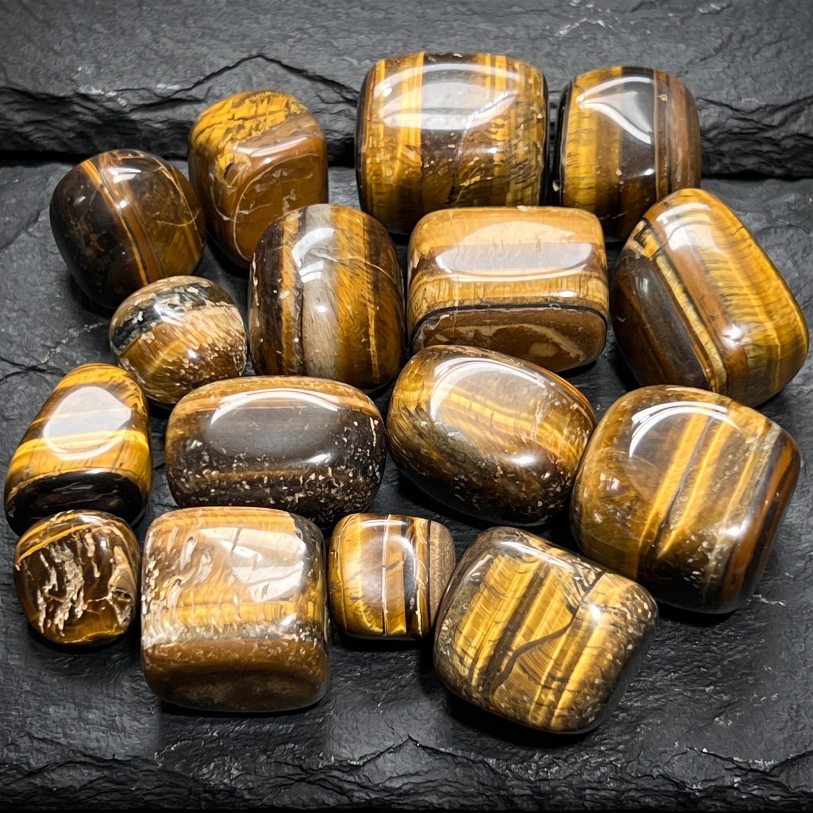 Tigers Eye Tumbled Stones (By The Piece or Pound) Genuine Mineral