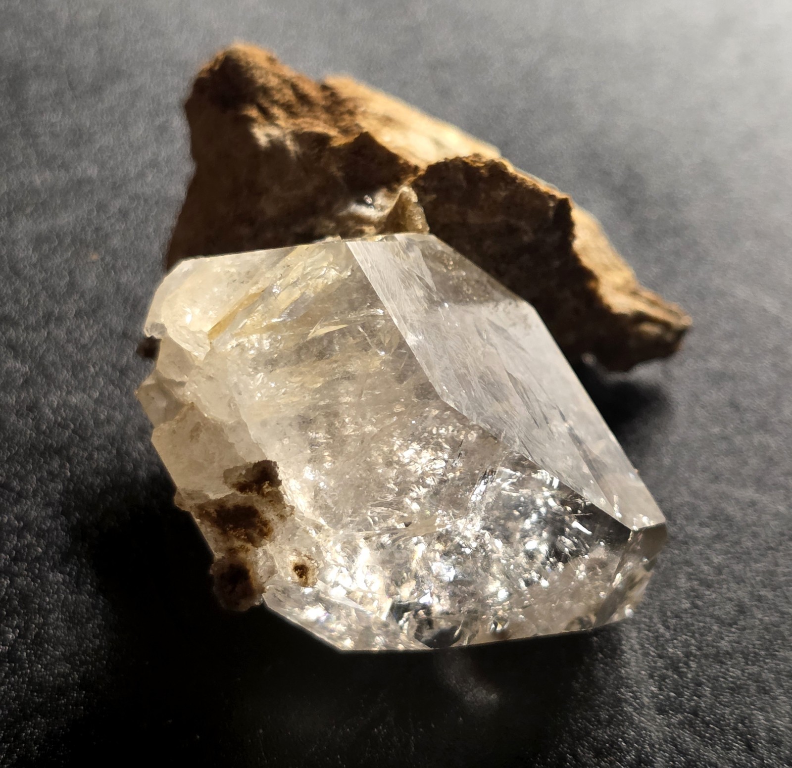 Tabular Herkimer Diamond Crystal on Matrix | Herkimer County, NY HR215