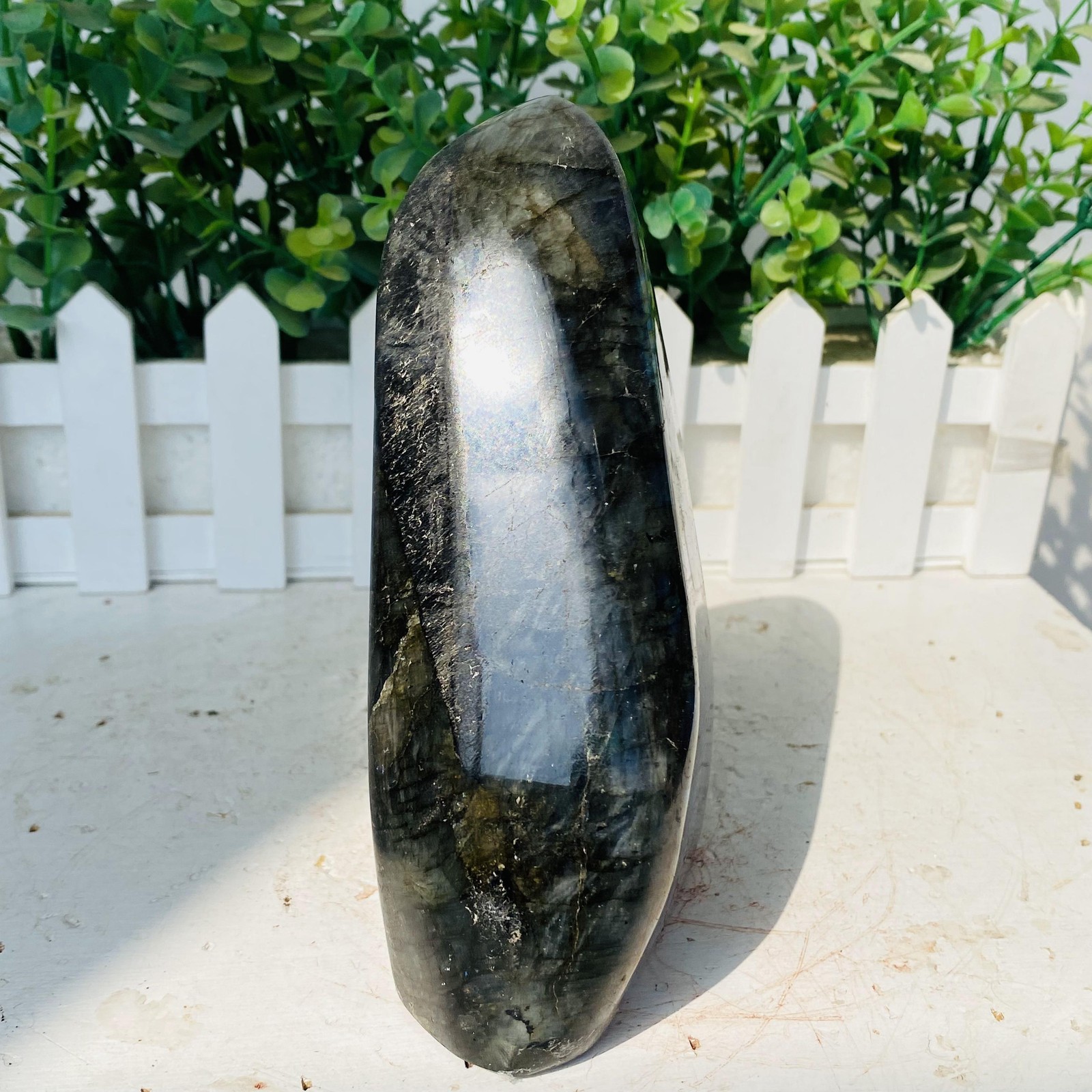 Natural Purple Labradorite Quartz Crystal Freeform Mineral Specimen 1020g
