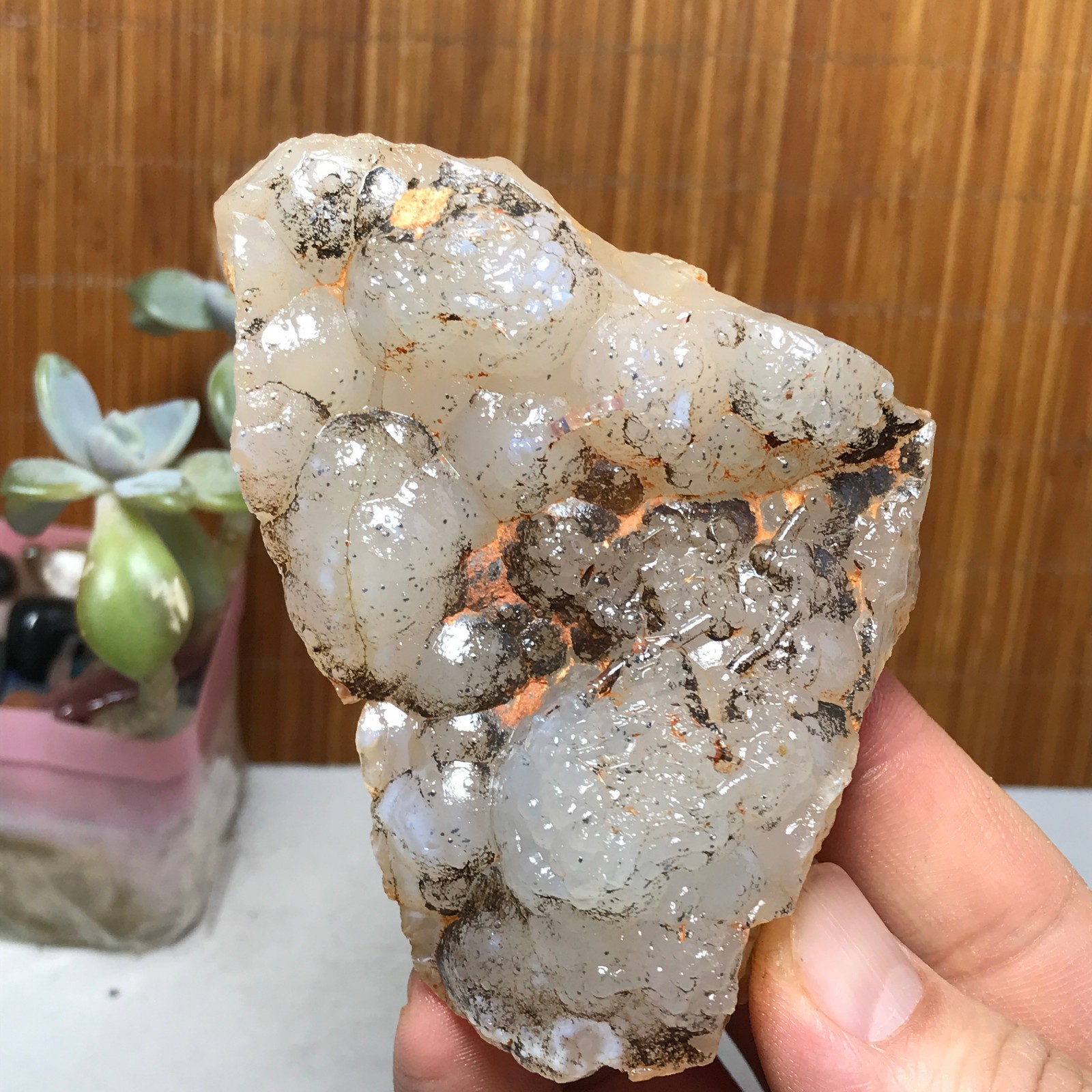 Natural Bonsai Suiseki Gobi Agate Eyes Stone-Stunning original View 146g A2830