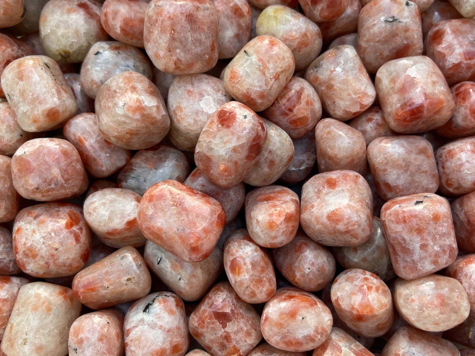 Grade A++ Sunstone Tumbled Stone, 1-1.25″ Tumbled Sunstone, Pick How Many