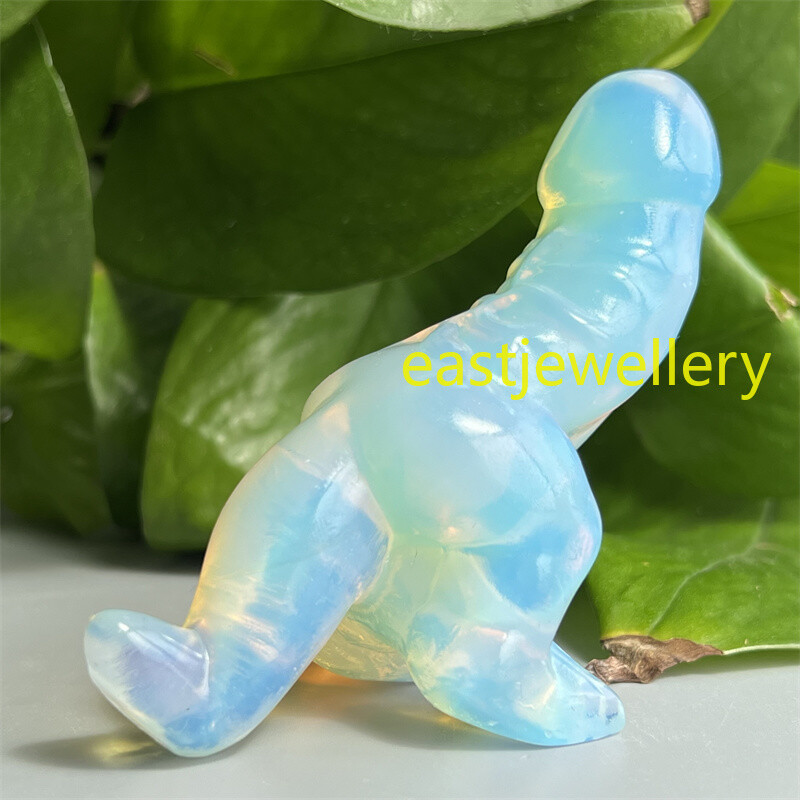 3.9″ Hand Carved Opalite Male Penis skull quartz crystal skull Healing Decor 1PC