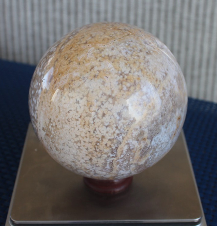 BUBBLE OCEAN JASPER SPHERE 78.7 MM/ 652.3 GRAMS