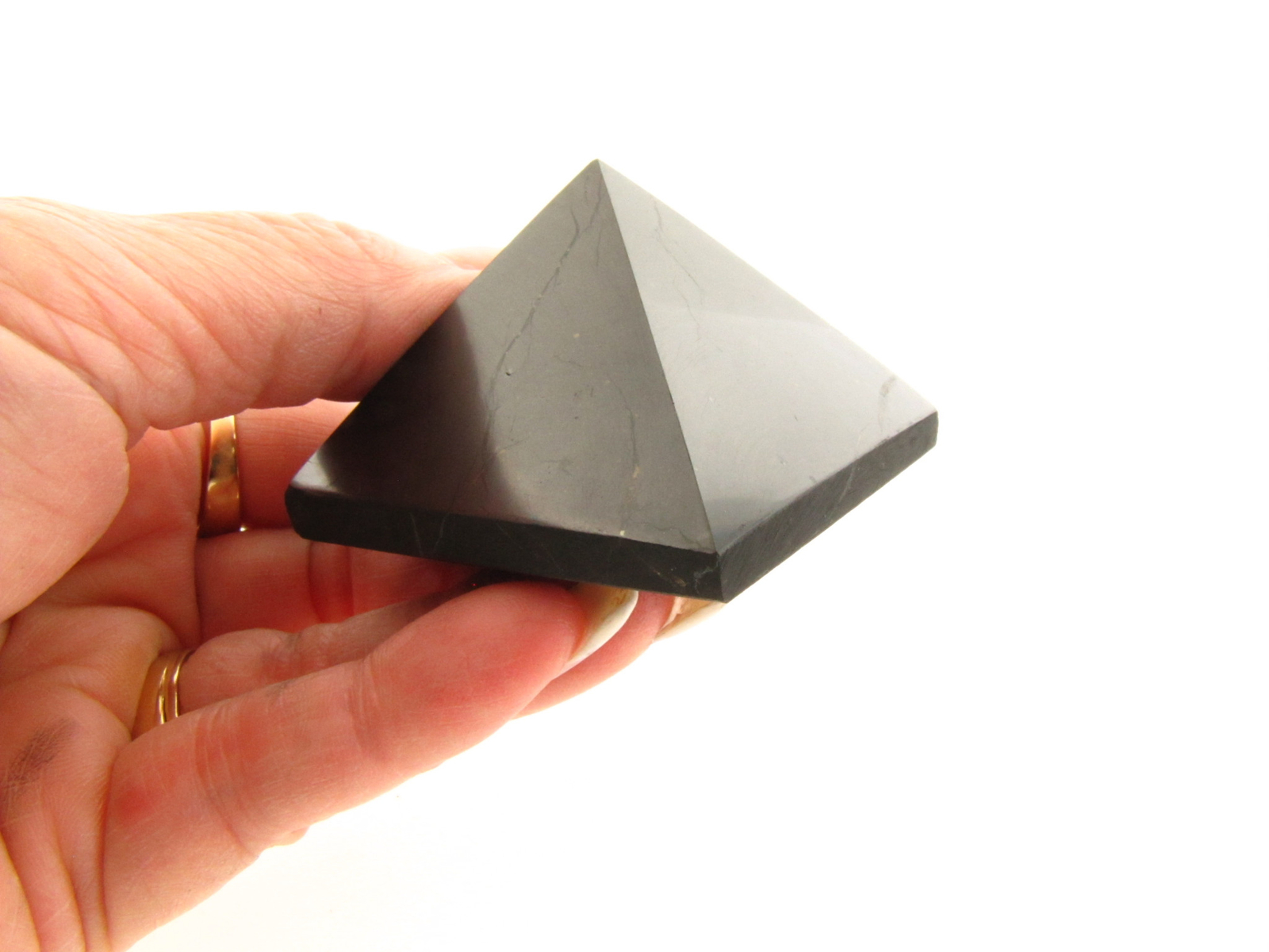 Karelia Shungite Pyramid ONE 50mm 2 inch BETTER Than Orgone EMF Protection