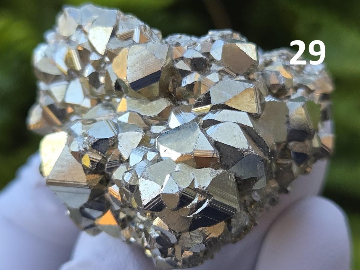 PYRITE Clusters with High-Luster Well-Formed Crystal Rare Collection