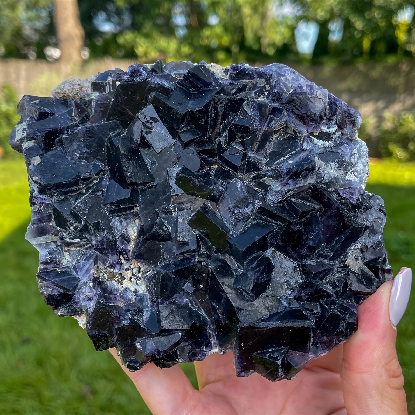 Random Black Rose Fluorite Crystal Mineral Speciman Rock Healing Decor Gift
