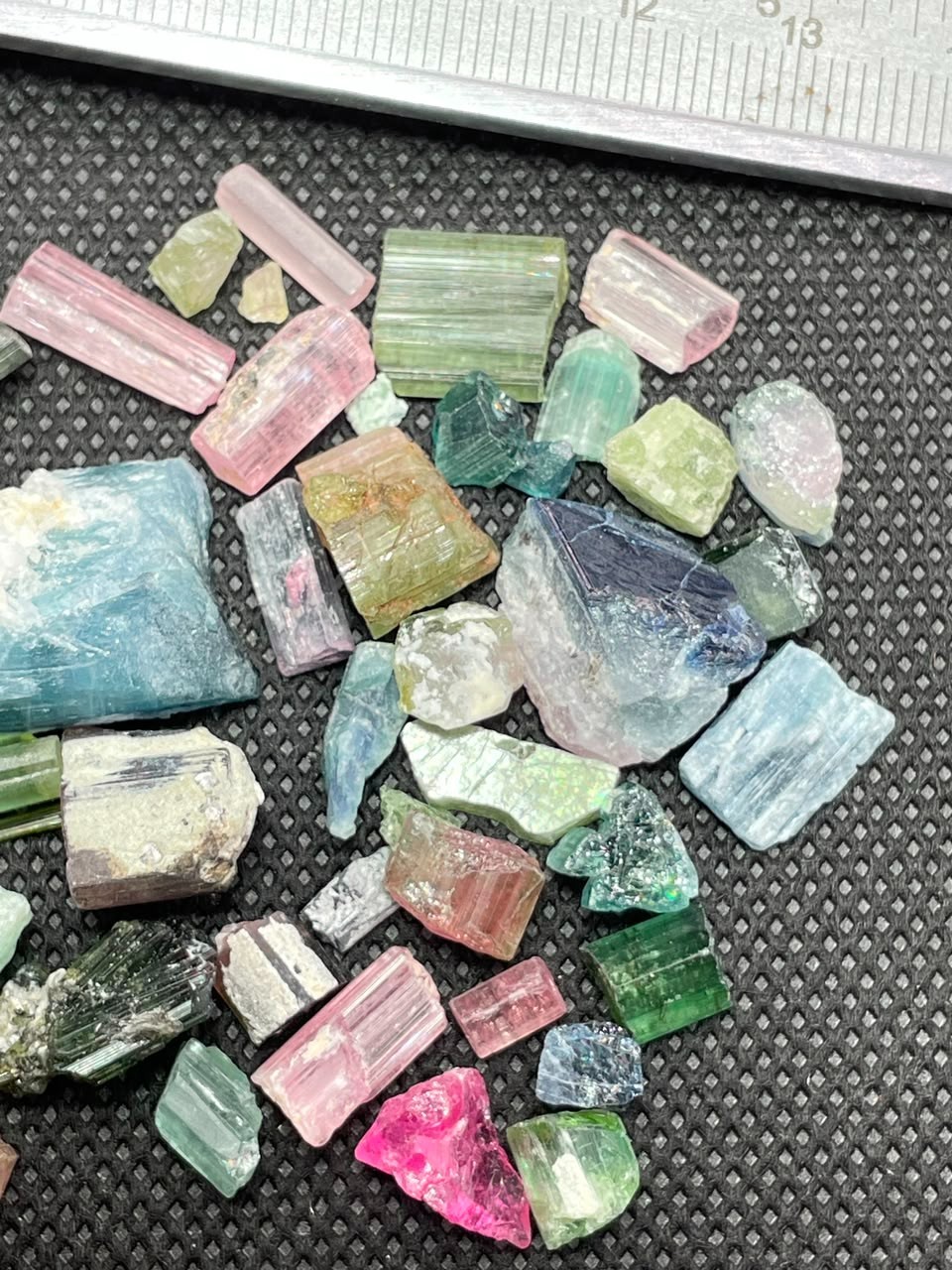 31.50G Natural Tourmaline Rough Mix Color Crystal Lot Untreated From Afghanistan