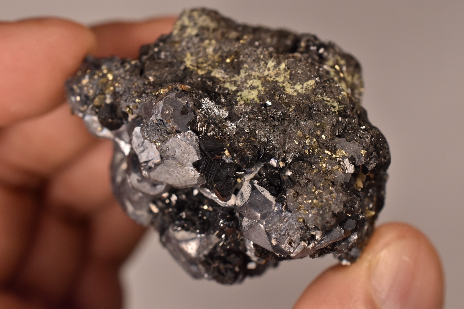 *TETRAHEDRITE & GALENA* Specimen 5.8cm 182.6g Pyrite Inclusions Natural Crystals