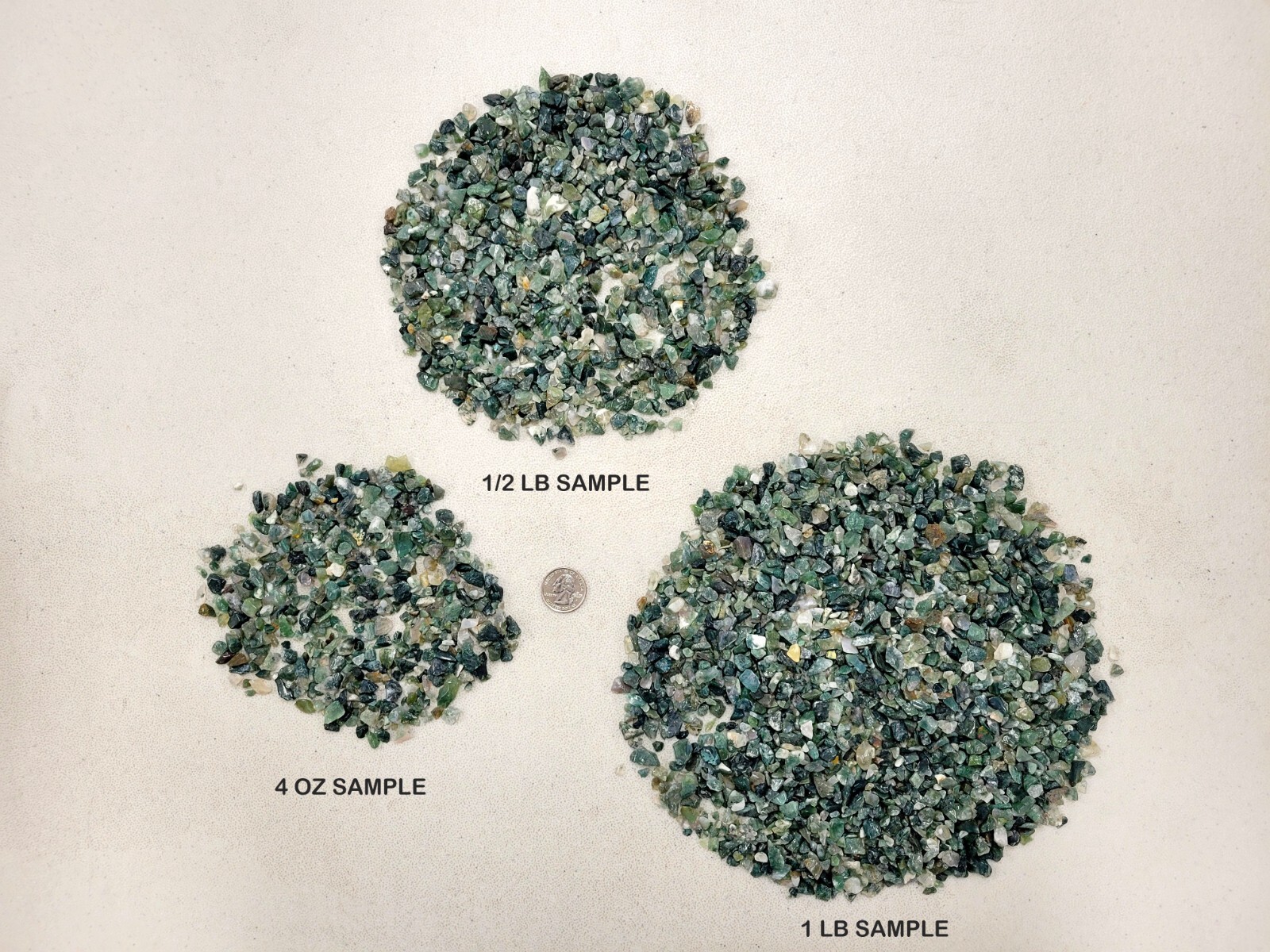 Tumbled Moss Agate Chips Bulk Gemstone Undrilled Beads Natural Tiny Crystals
