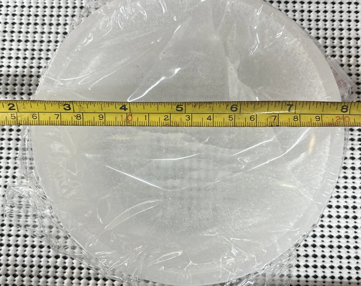 Gemstone Carved 6″Diameter SELENITE Crystal Polished Charging Bowl