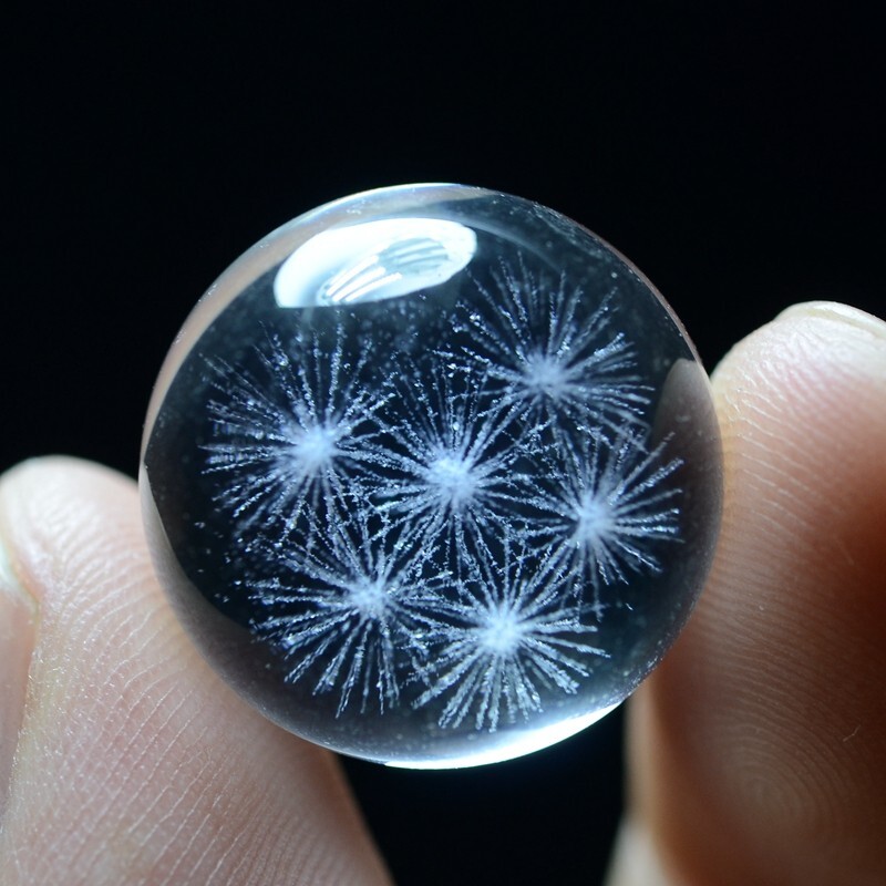 18mm New Find Rare NATURAL PRETTY Fireworks phantom QUARTZ CRYSTAL Sphere BALL