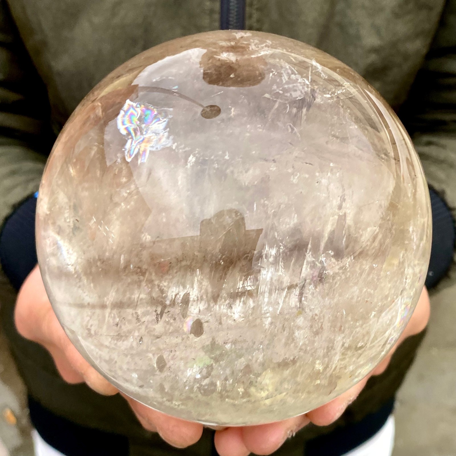 3.15LB Natural clear quartz sphere quartz crystal ball reiki Energy healing