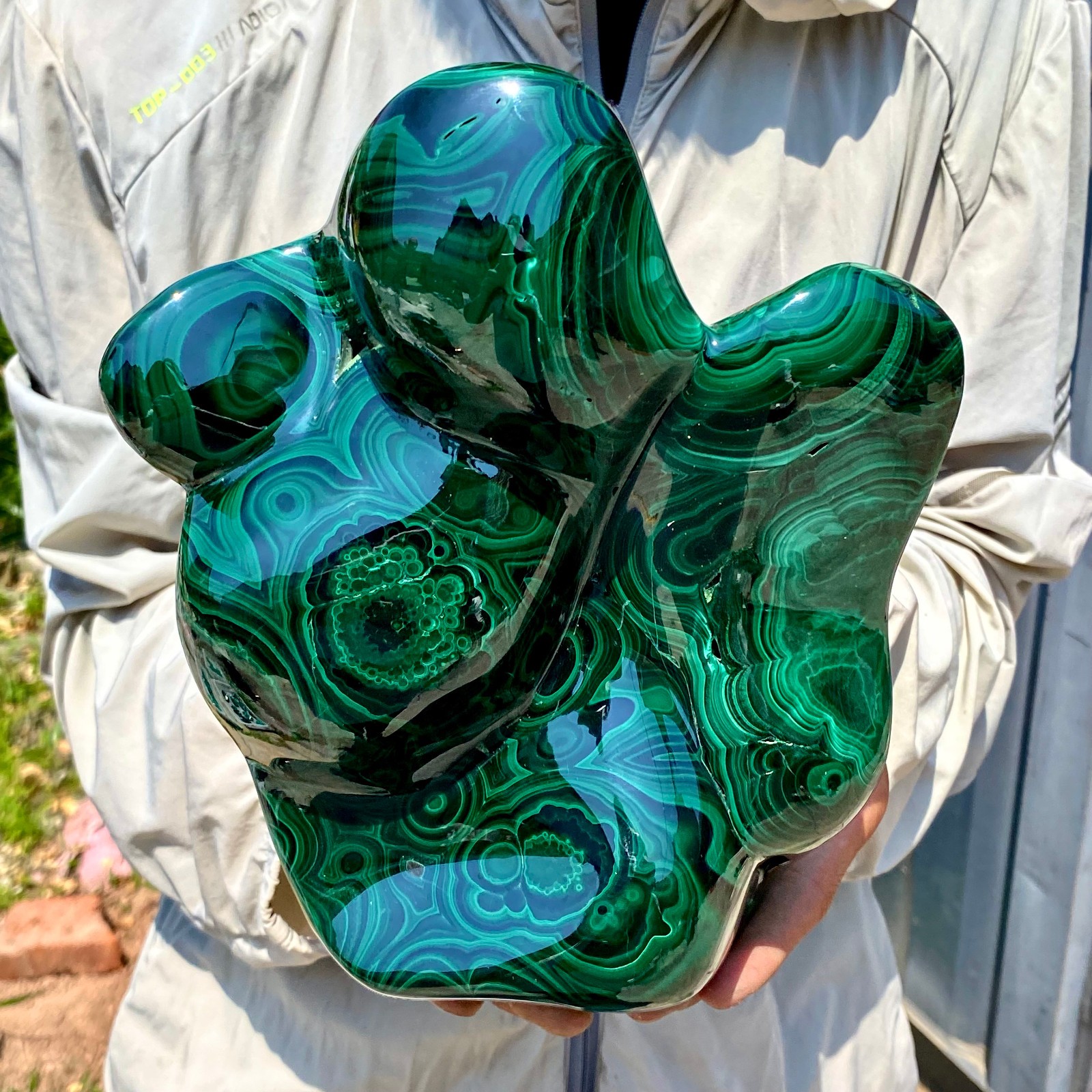 12.32LB Natural Polished Malachite Mineral freeform specimen Reiki Stone