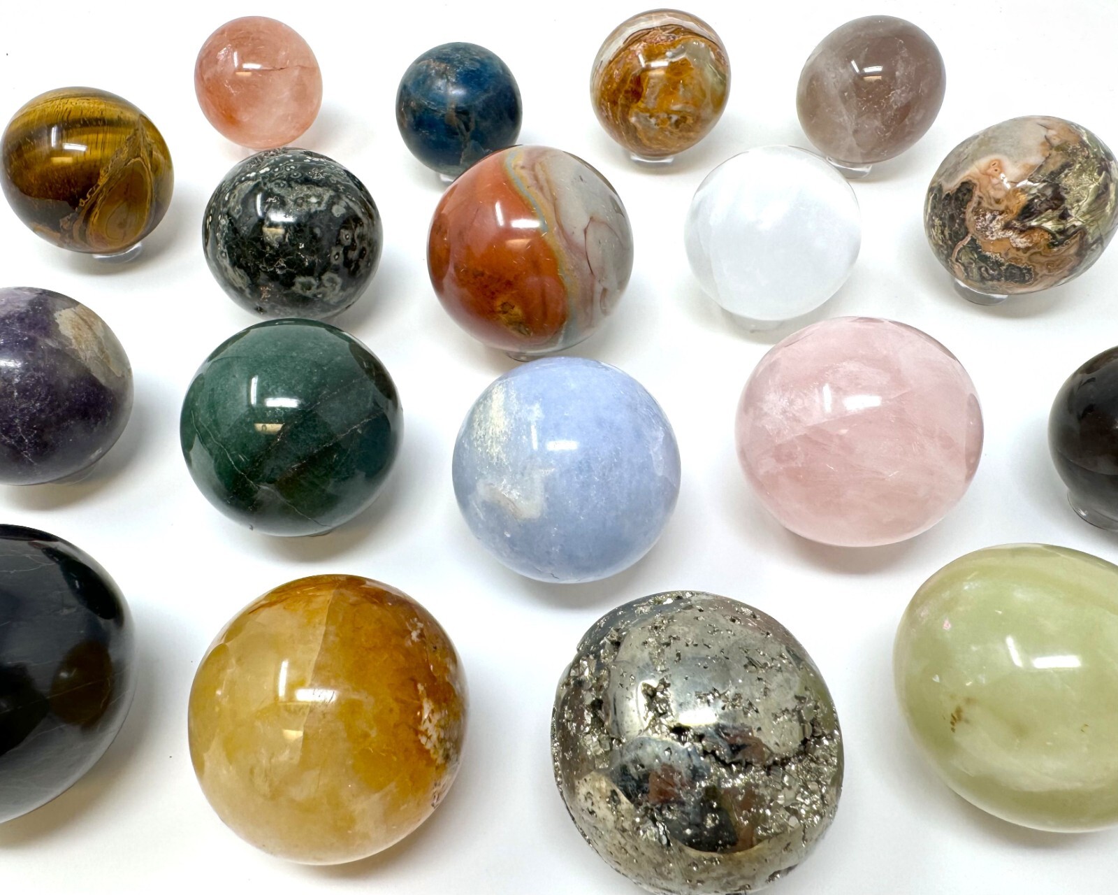 Large Crystal Spheres, 1.5 – 2″ Polished Gemstone Spheres (Natural Crystal Ball)