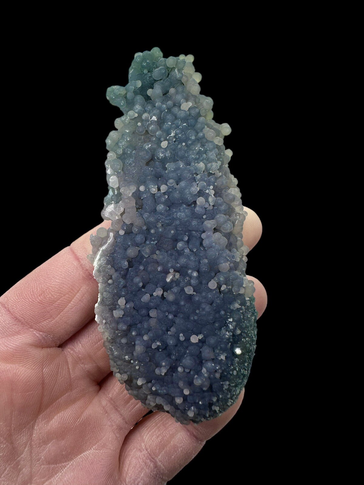 Blue& Purple Iridescent Grape Agate Cluster Mineral Specimen Crystal Botryoidal