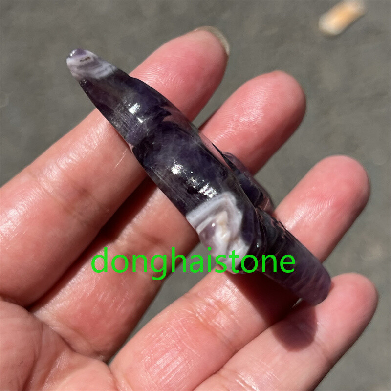 2.4″ Natural Dreamy Amethyst Phoenix bird Skull Quartz Crystal Skull Healing 1PC