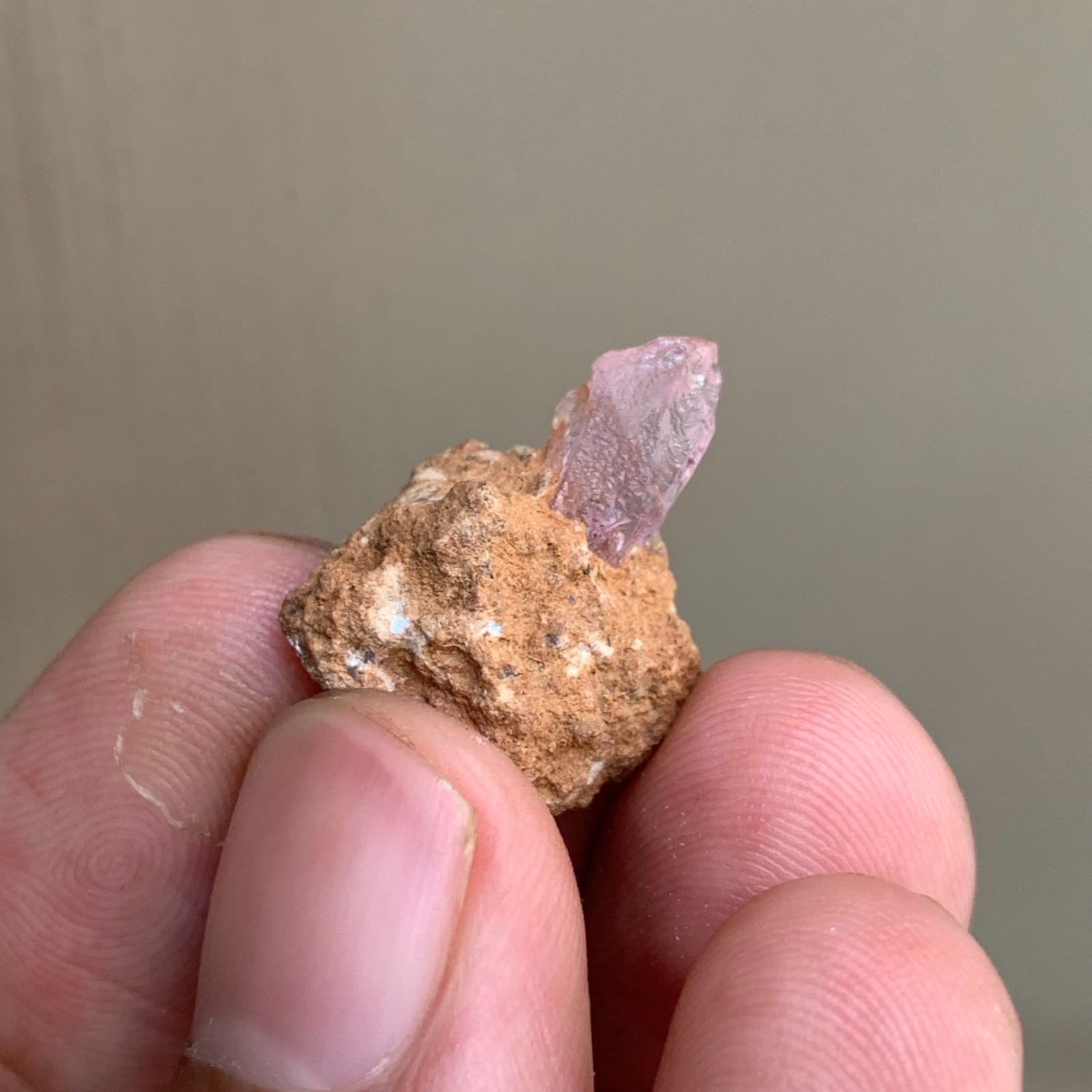 Pink topaz crystal specimen | 3.3g | Etched crystal | Thumbnail size | Pakistan