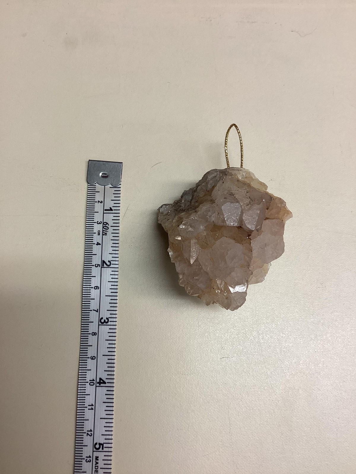 Natural Quartz Crystal Cluster Raw Mineral Specimen Hanging Ornament Stone Decor