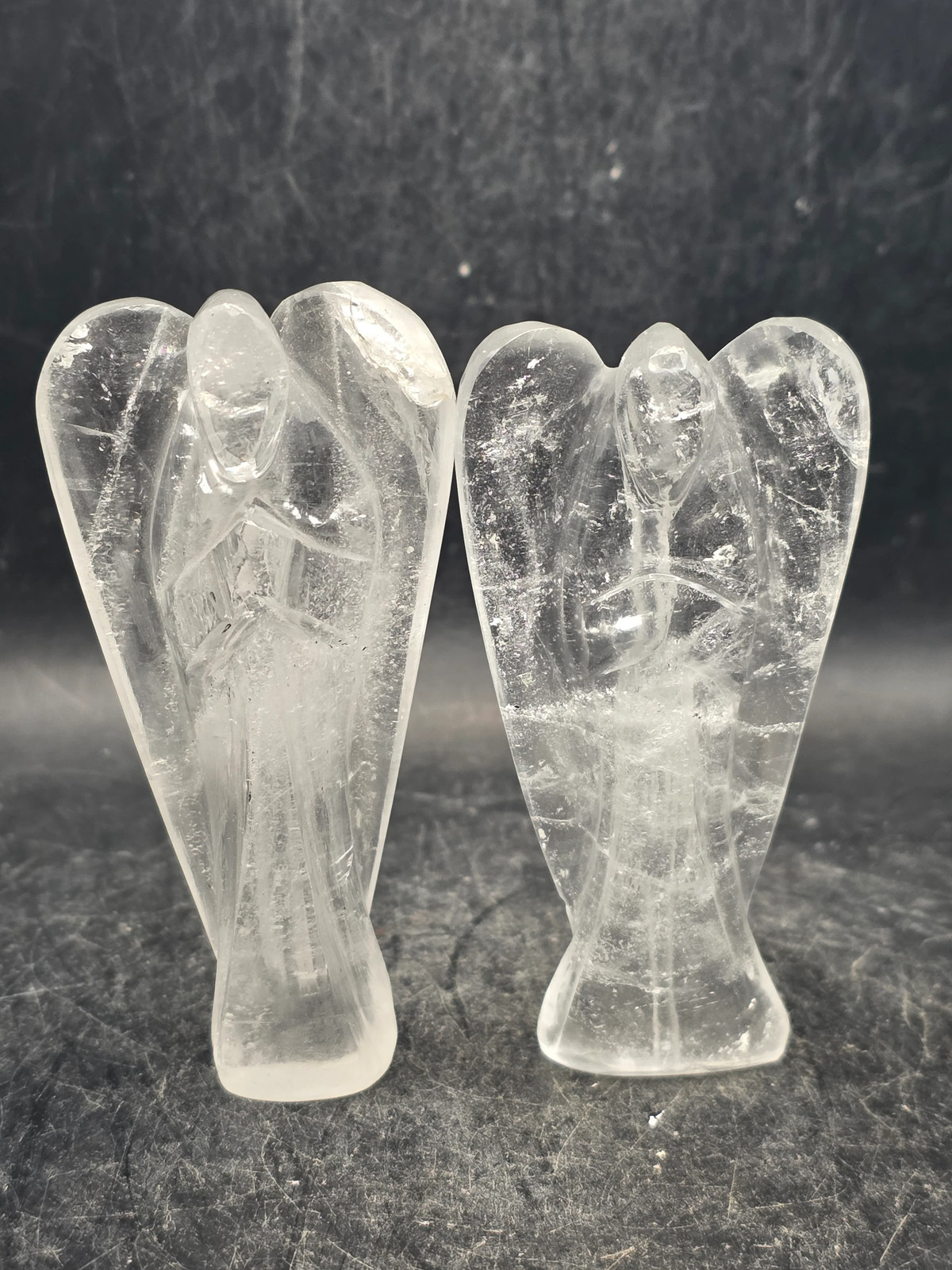 Clear quartz gemstone angel! 3 inches tall, 1.6 ounces!
