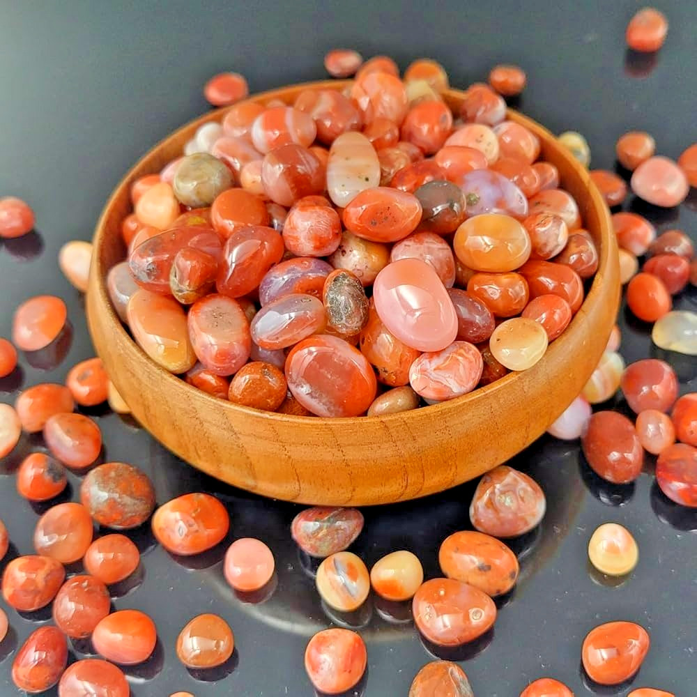 10PCS 0.5”Carnelian Tumbled Stone Ideal for Reiki Jewelry making Healing Stone