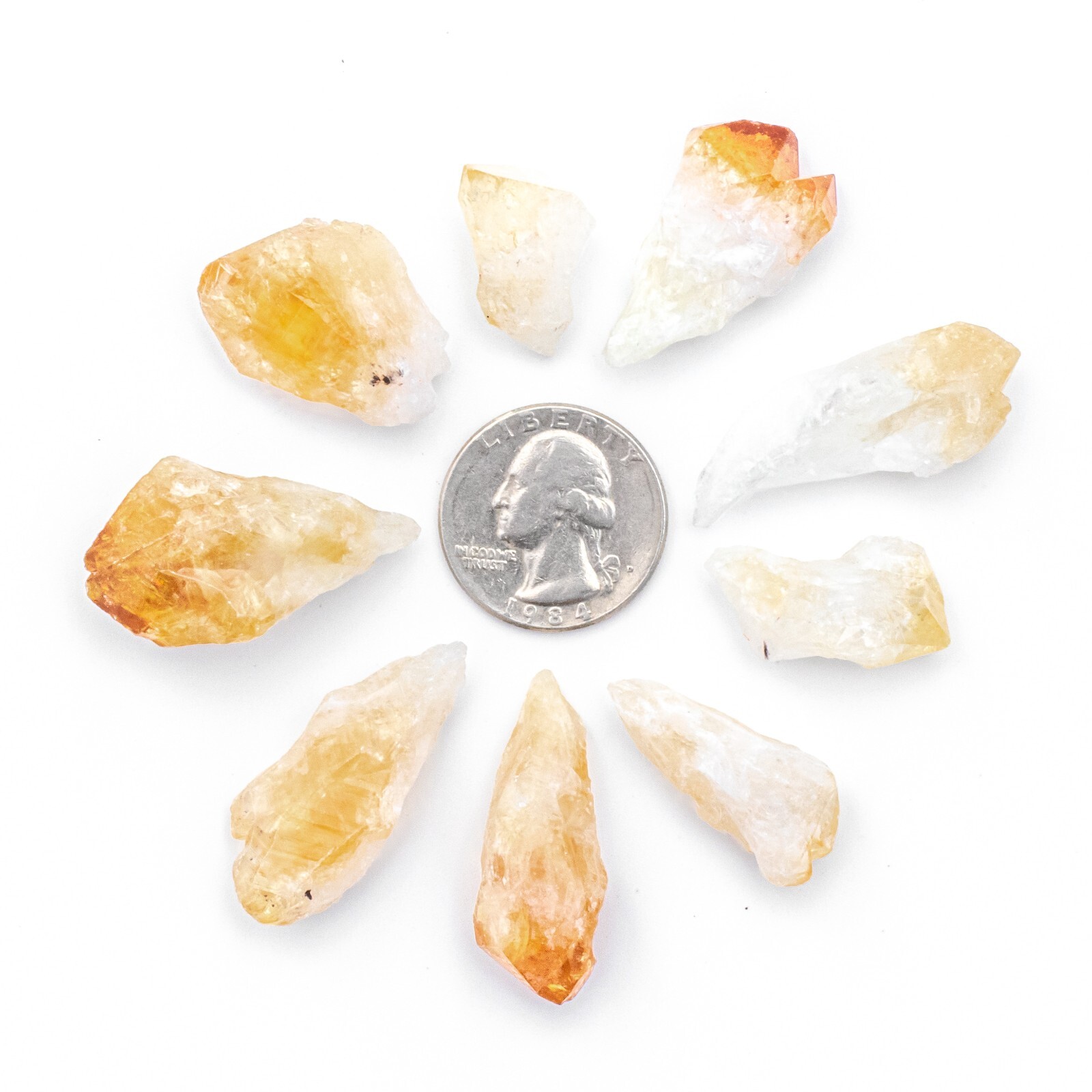 50g Citrine Points Natural Rough Crystals Bulk Gemstones Wire Wrapping Crafting