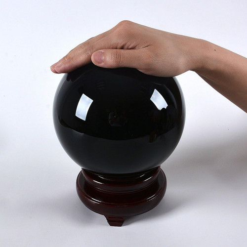LONGWIN 150mm(5.9 inch) Big Divination Black Crystal Ball for 150mm,