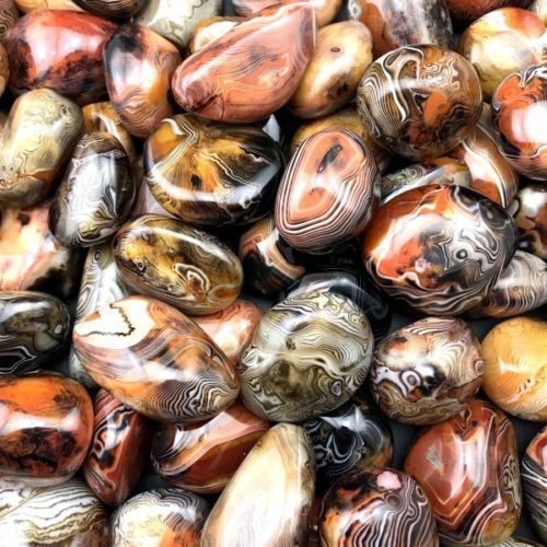 1KG Madagascar Banded Agate Alarge Tumbled Beautiful Patterns Randomly Send