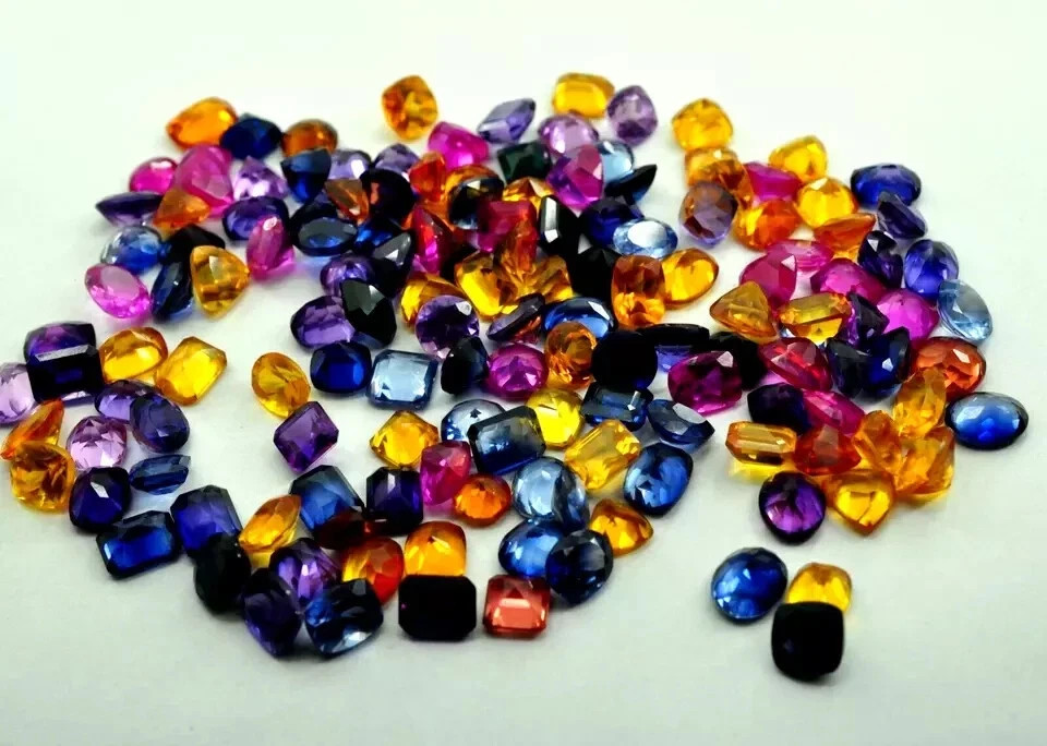CERTIFIED 95 Ct+ NATURAL Royal Mix Sapphire Ring Size Mix Cut Loose Gemstone Lot