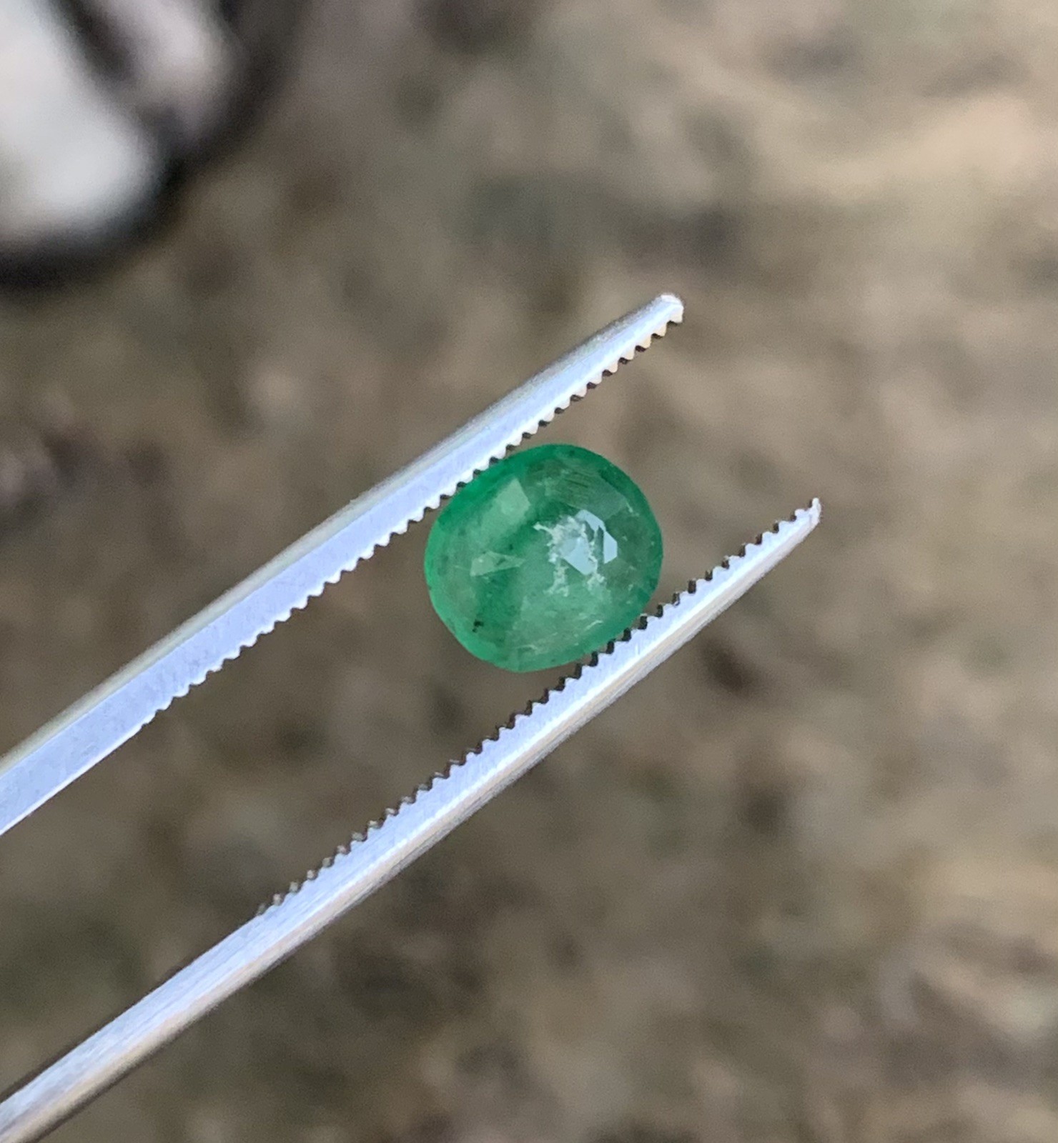 0.65 Ct Natural Oval Shape Emerald Gemstone From Pakistan.