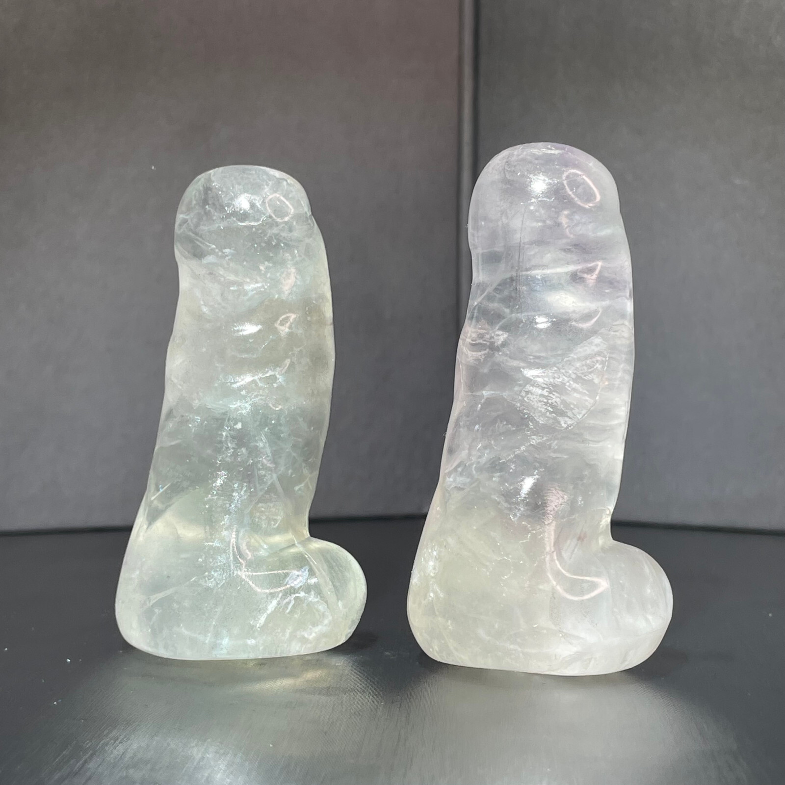264g natural fluorite Crystal Male reproductive organs Amulet Pendant