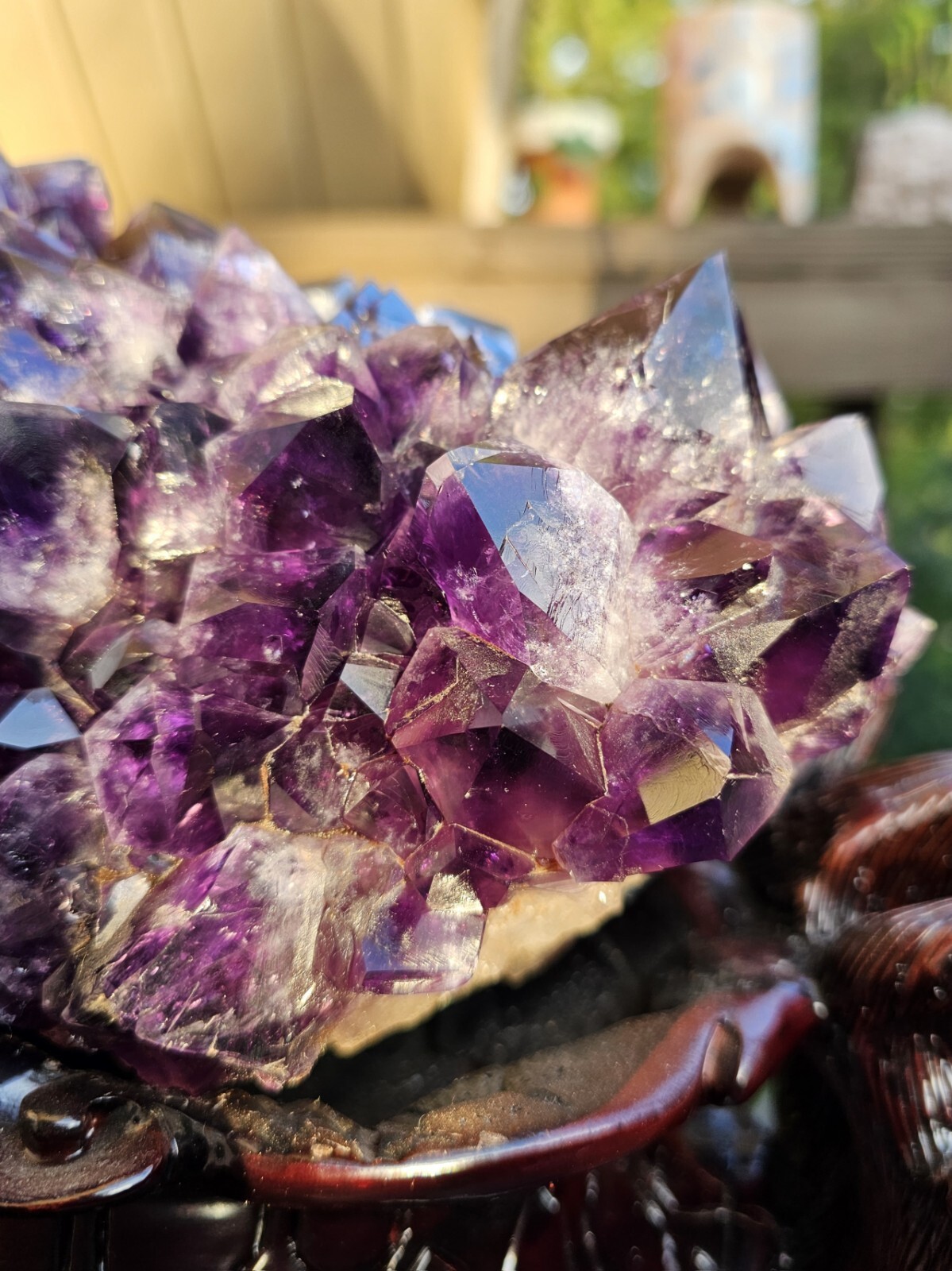 Rare Feng Shui Dragon Turtle with Large Amethyst Cluster