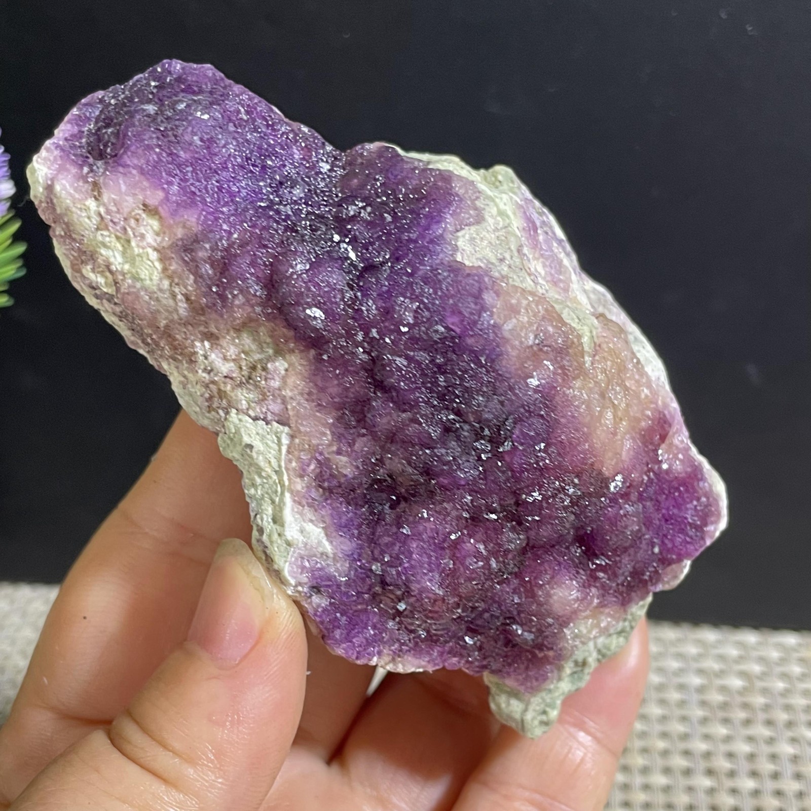 186g Deep Purple Fluorite Crystal Cluster Mineral Rough