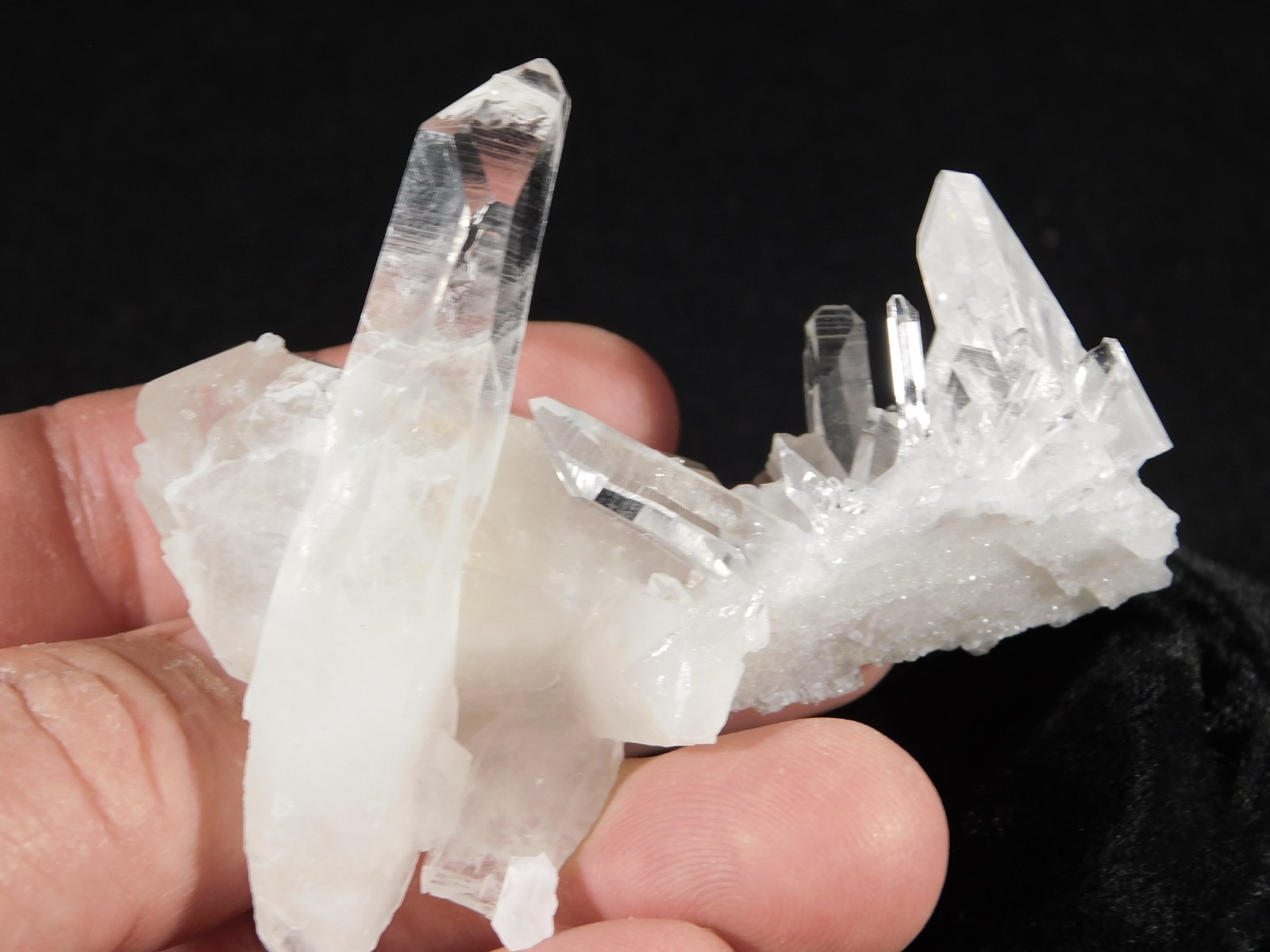SUPER! TRANSLUCENT Quartz Crystal Cluster Collier Creek ARKANSAS 78.5gr
