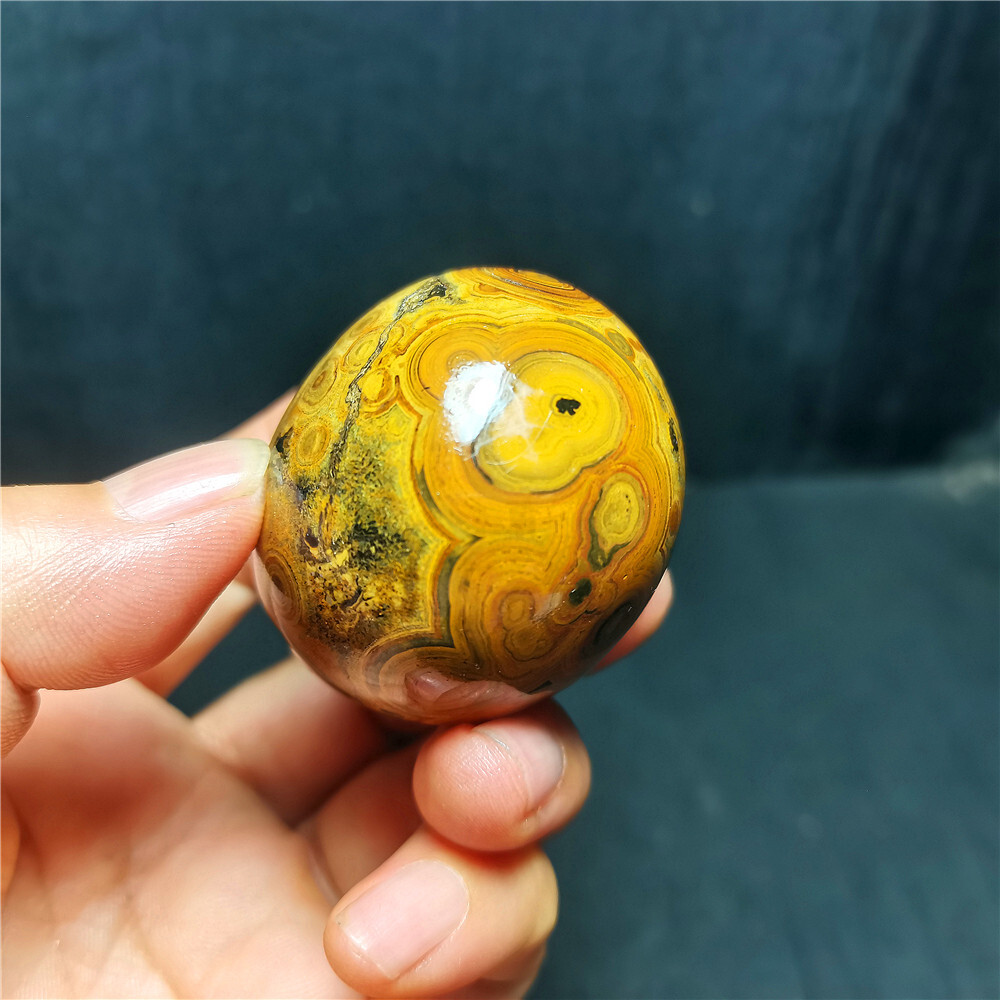 Rare 98G Natural Inner Mongolia Gobi Eye Agate Geode Collection Healing WYY2862