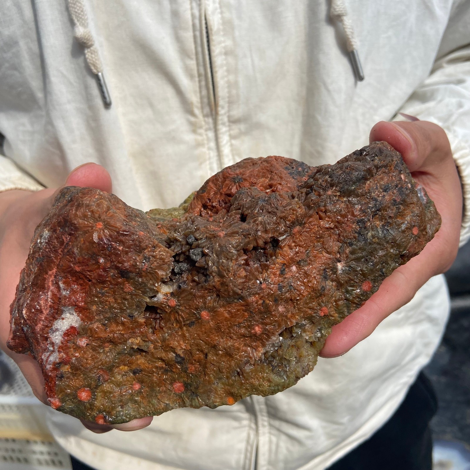 2.7lb Rare Natural colourful ocean jasper quartz crystal rough mineral specimen
