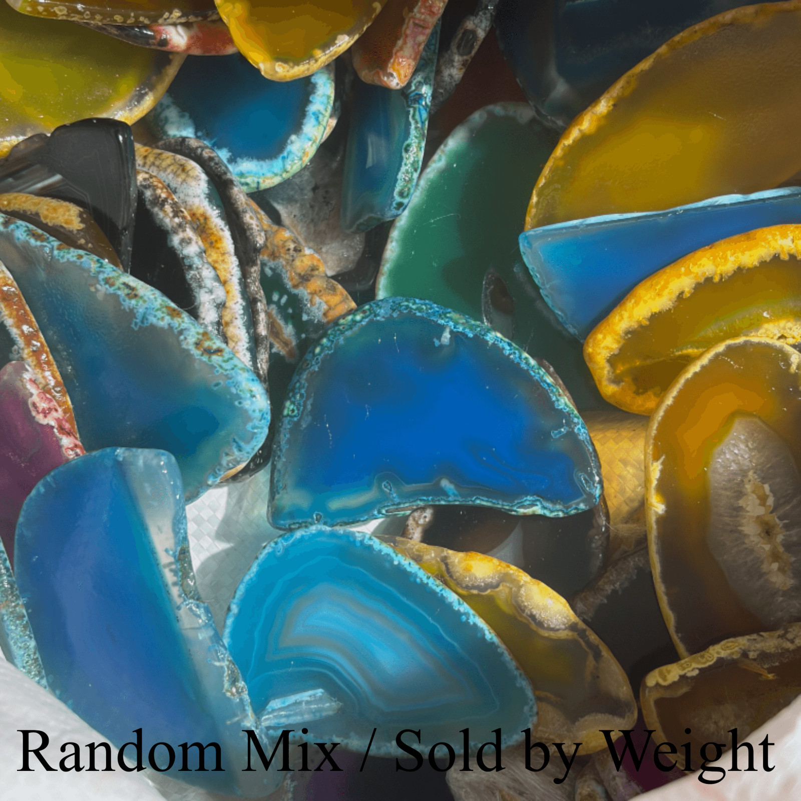 Agate Slices Bulk Lot – Random Colors & Shapes – Min 100g Guaranteed